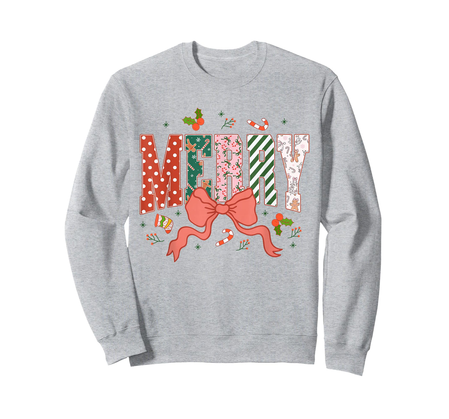 Coquette Merry Christmas Xmas Merry and Bright Family Womens T-Shirt