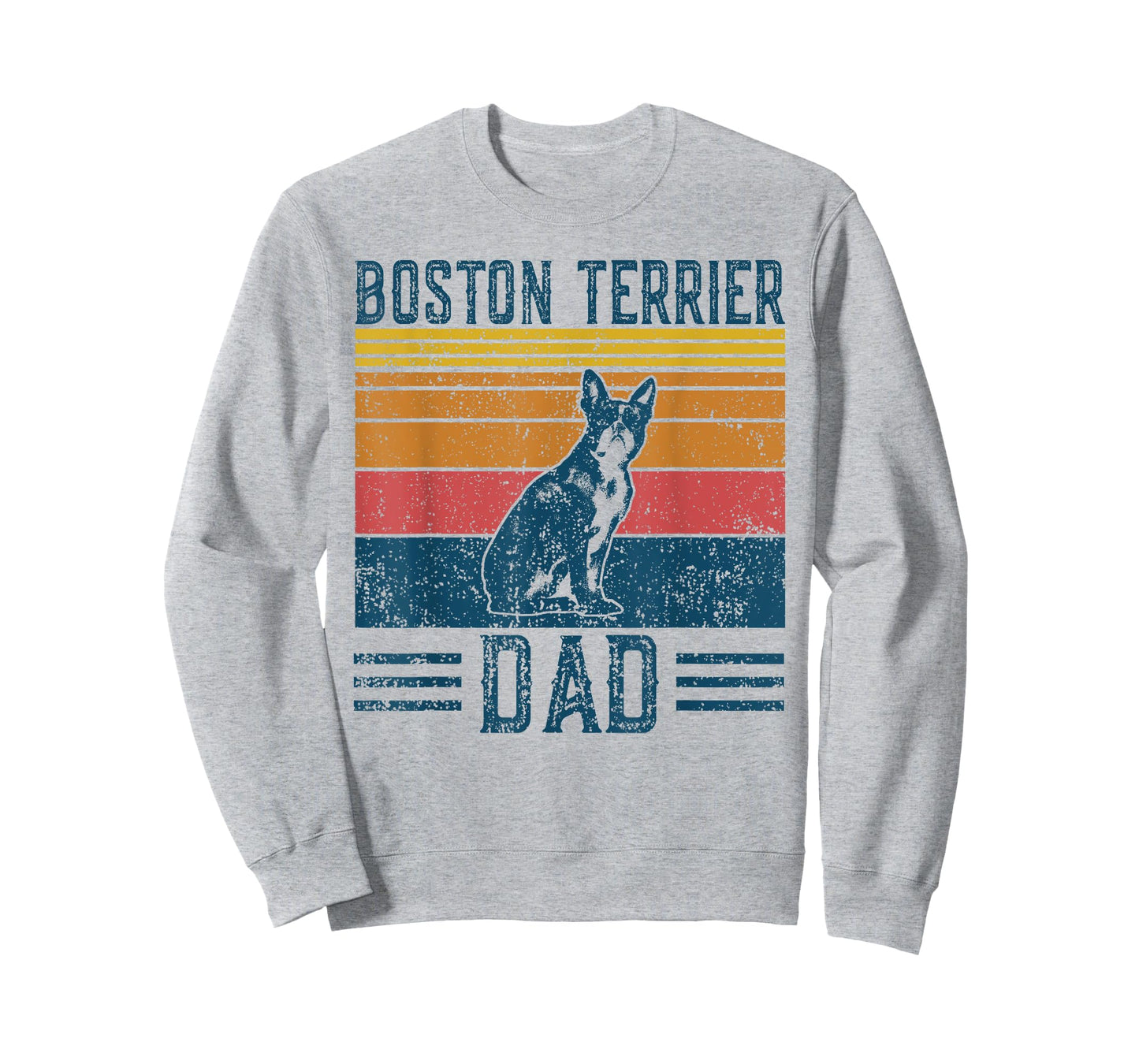 Dog Papa - Vintage Boston Terrier Dad Men Women T-Shirt