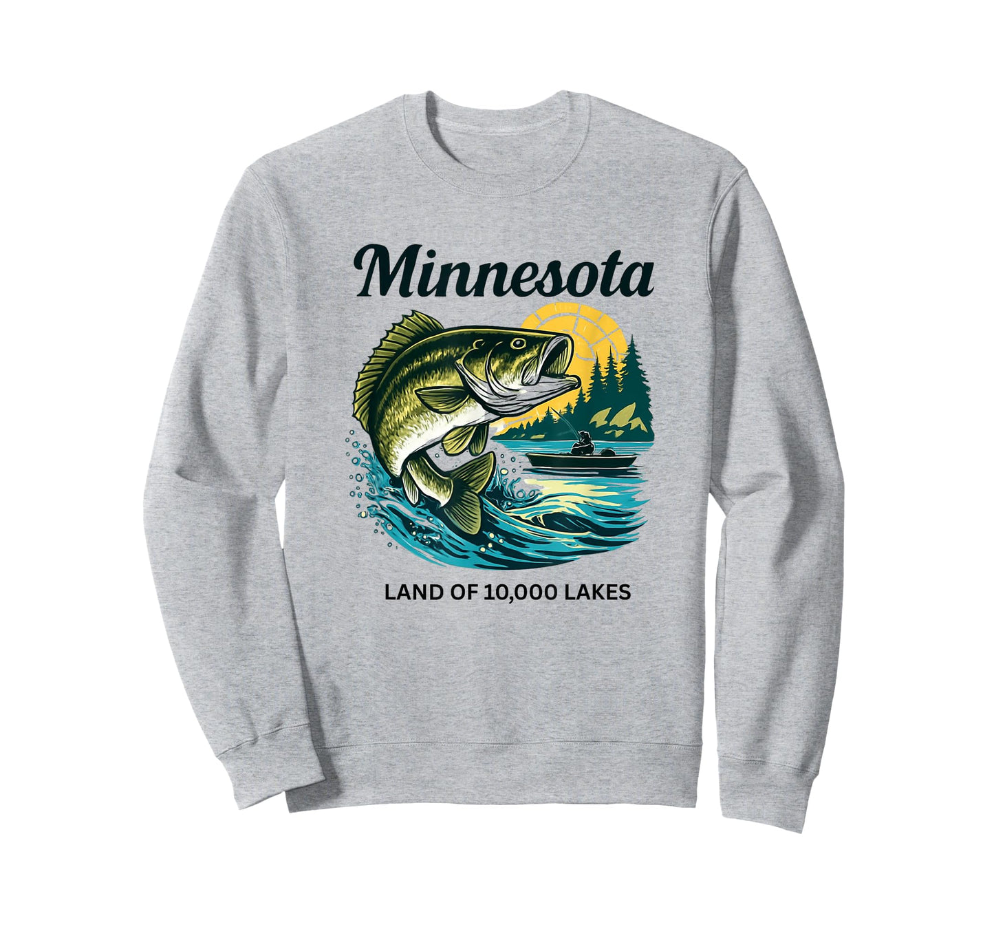 Minnesota Bass Fishing Lake Home Land Of 10,000 Lakes T-Shirt