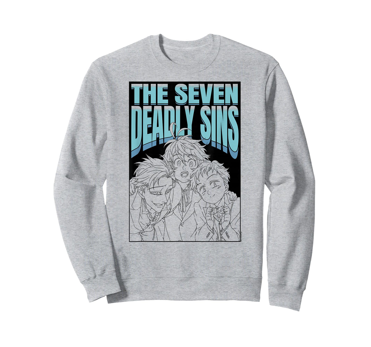 The Seven Deadly Sins Character Outlines with Logo Anime T-Shirt
