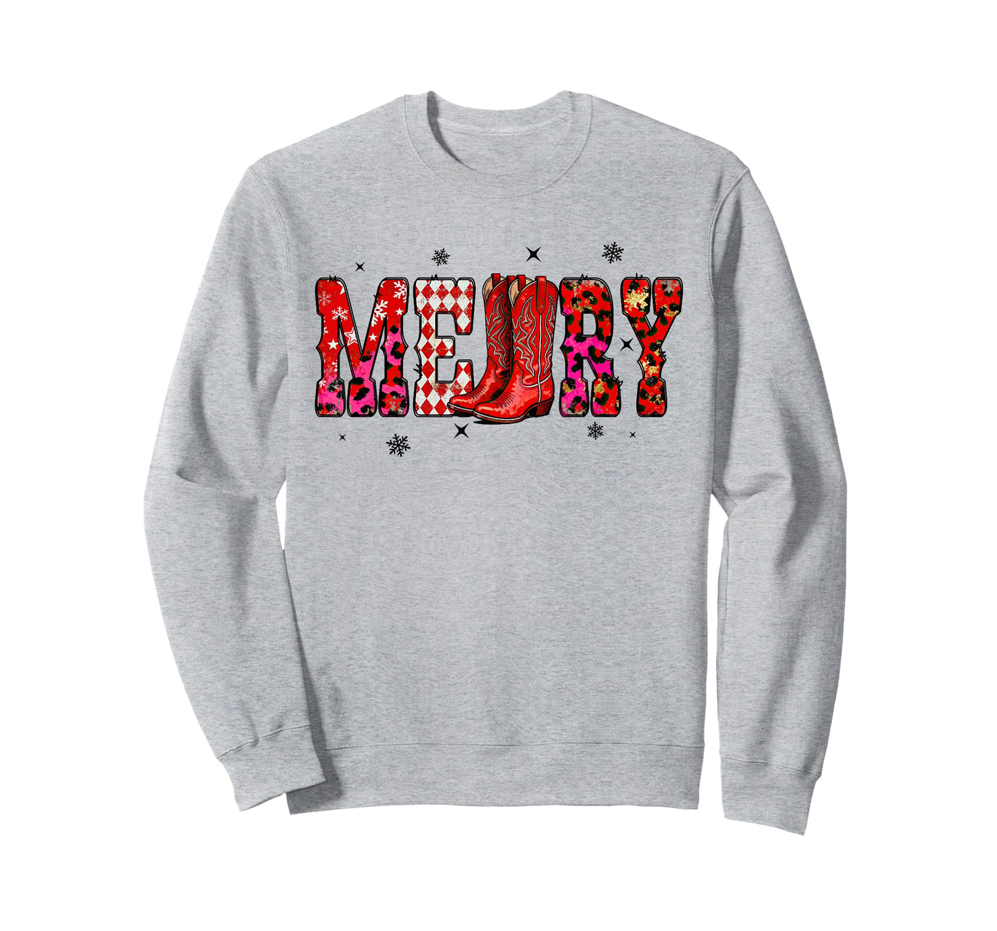 Merry Christmas Western Cowgirl Boots Howdy Xmas Holiday T-Shirt