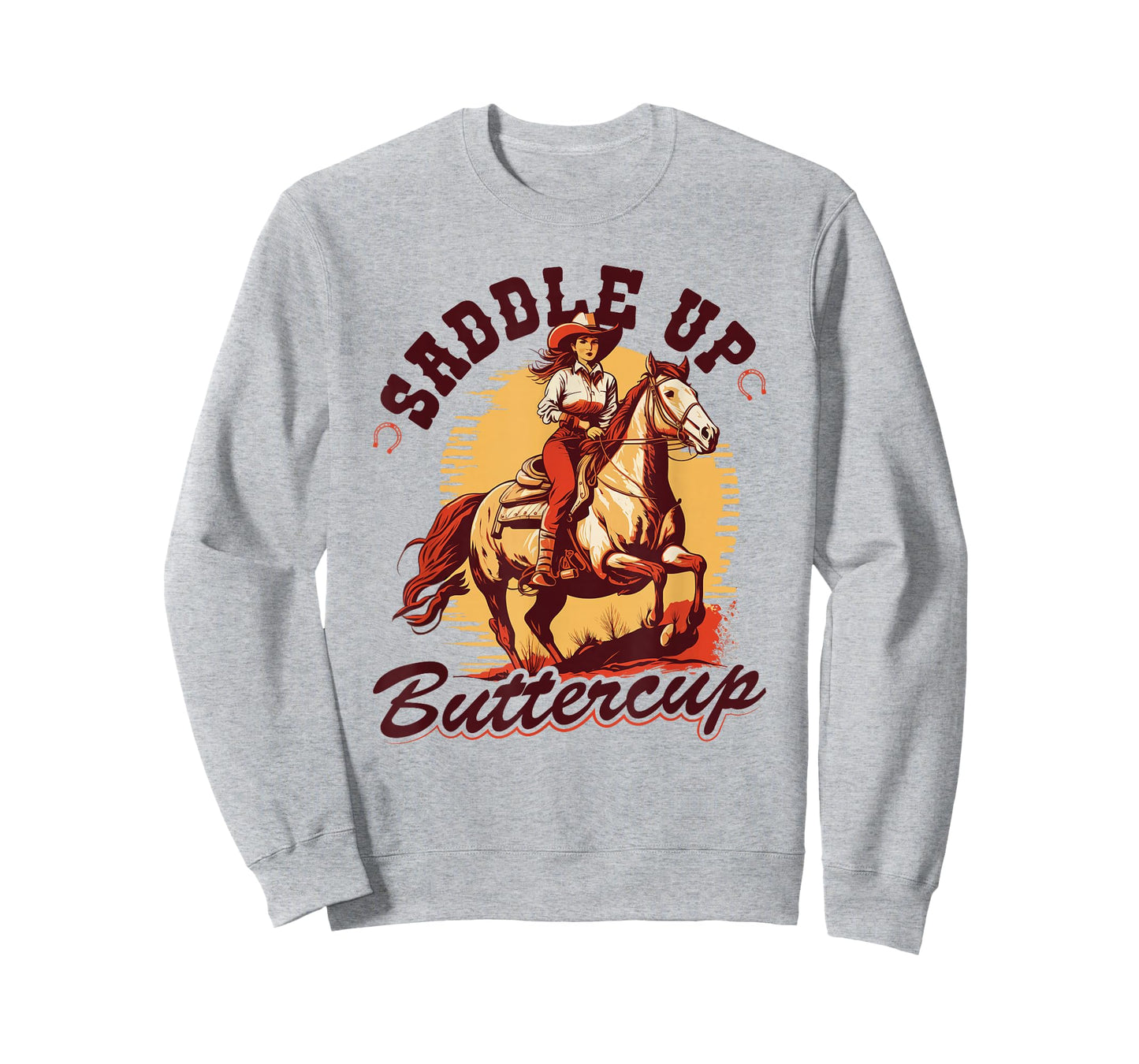 Country Saddle Up Buttercup, Bronc Horse Riding Cowgirl T-Shirt