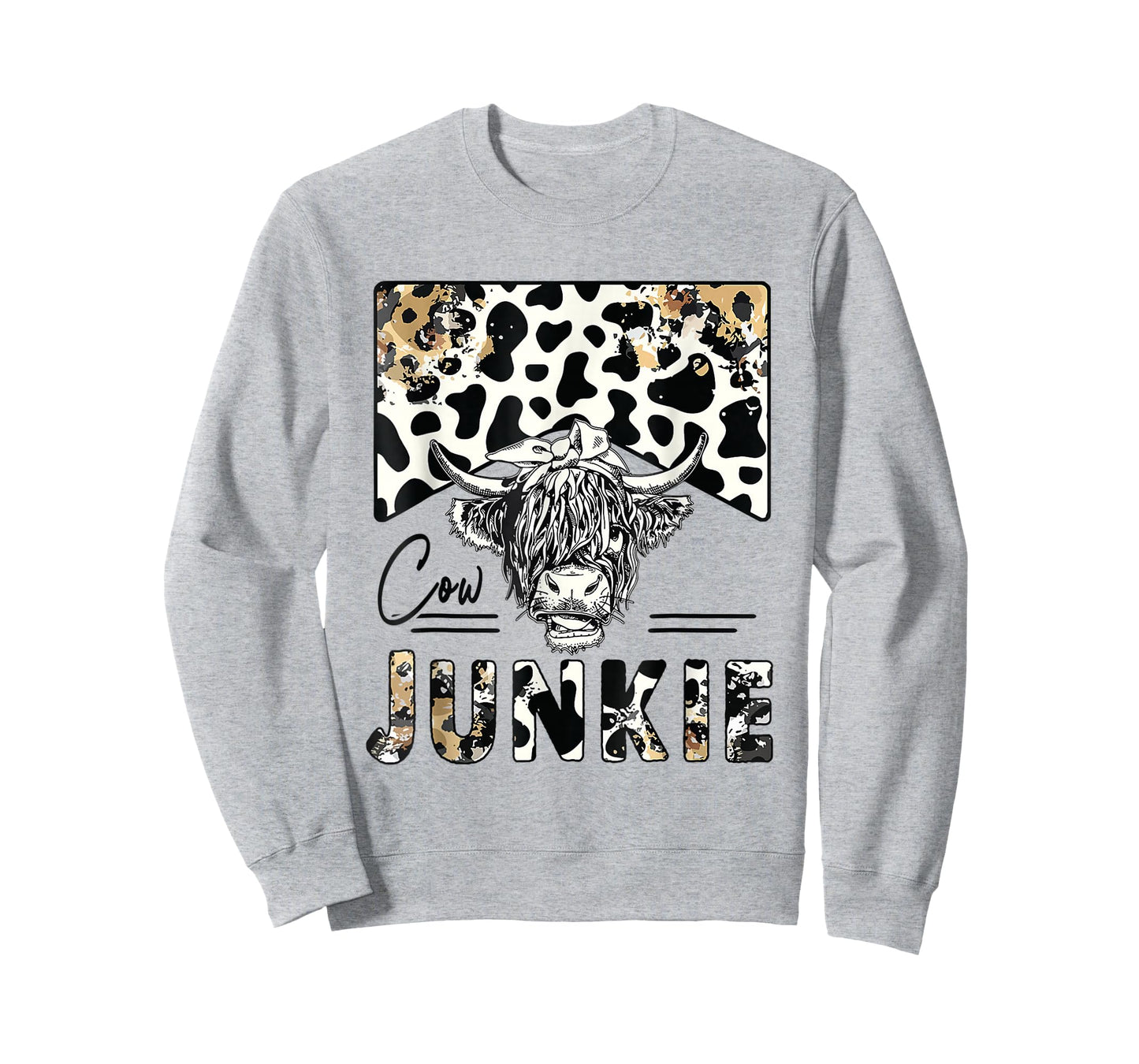Leopard Highland Cow Bandana Cow Junkie Western Country Gift T-Shirt