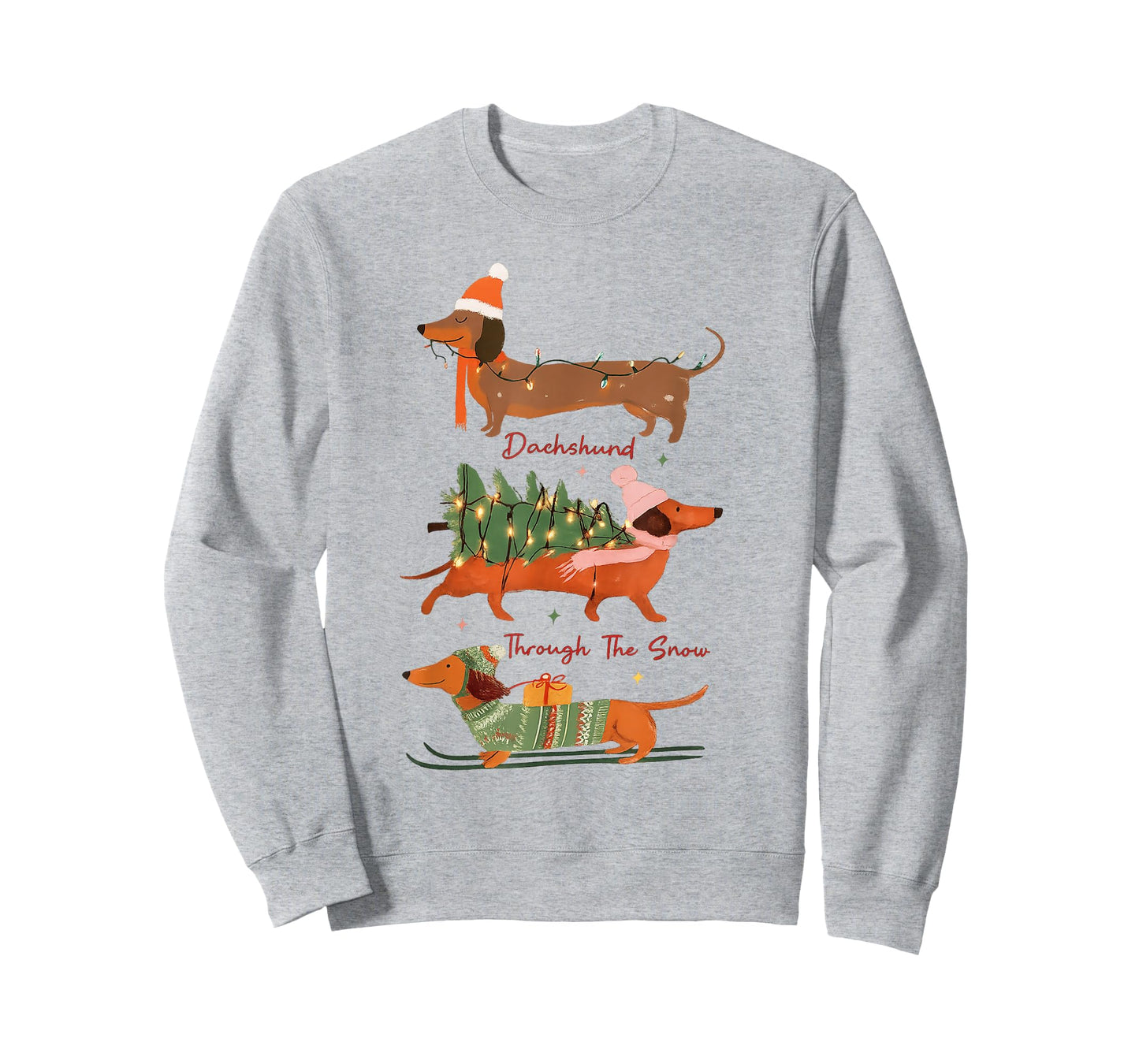 Dachshund Through The Snow Merry Christmas Dachshund Dog T-Shirt