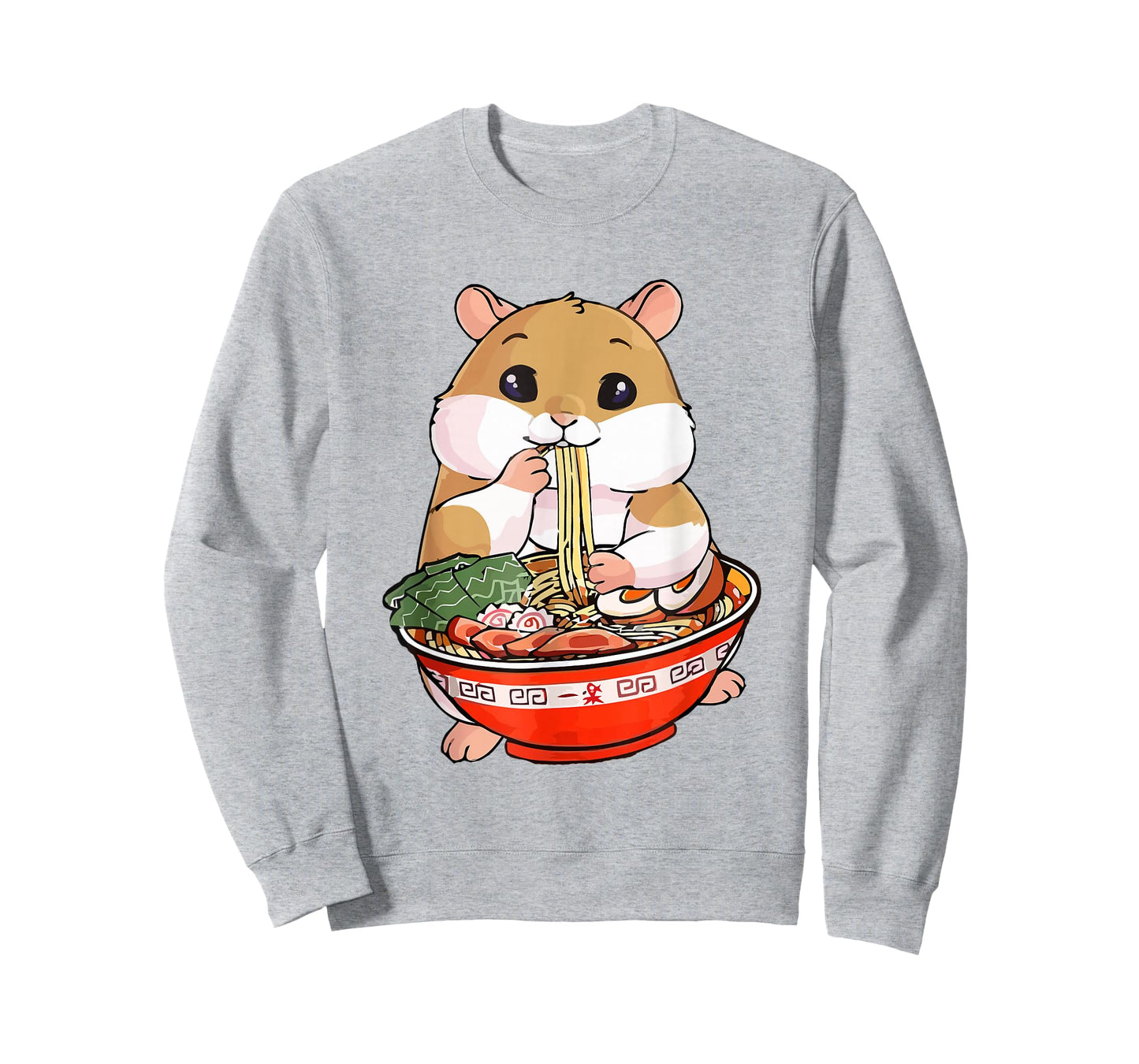 Kawaii Hamster Eating Ramen Noodles Anime T-Shirt