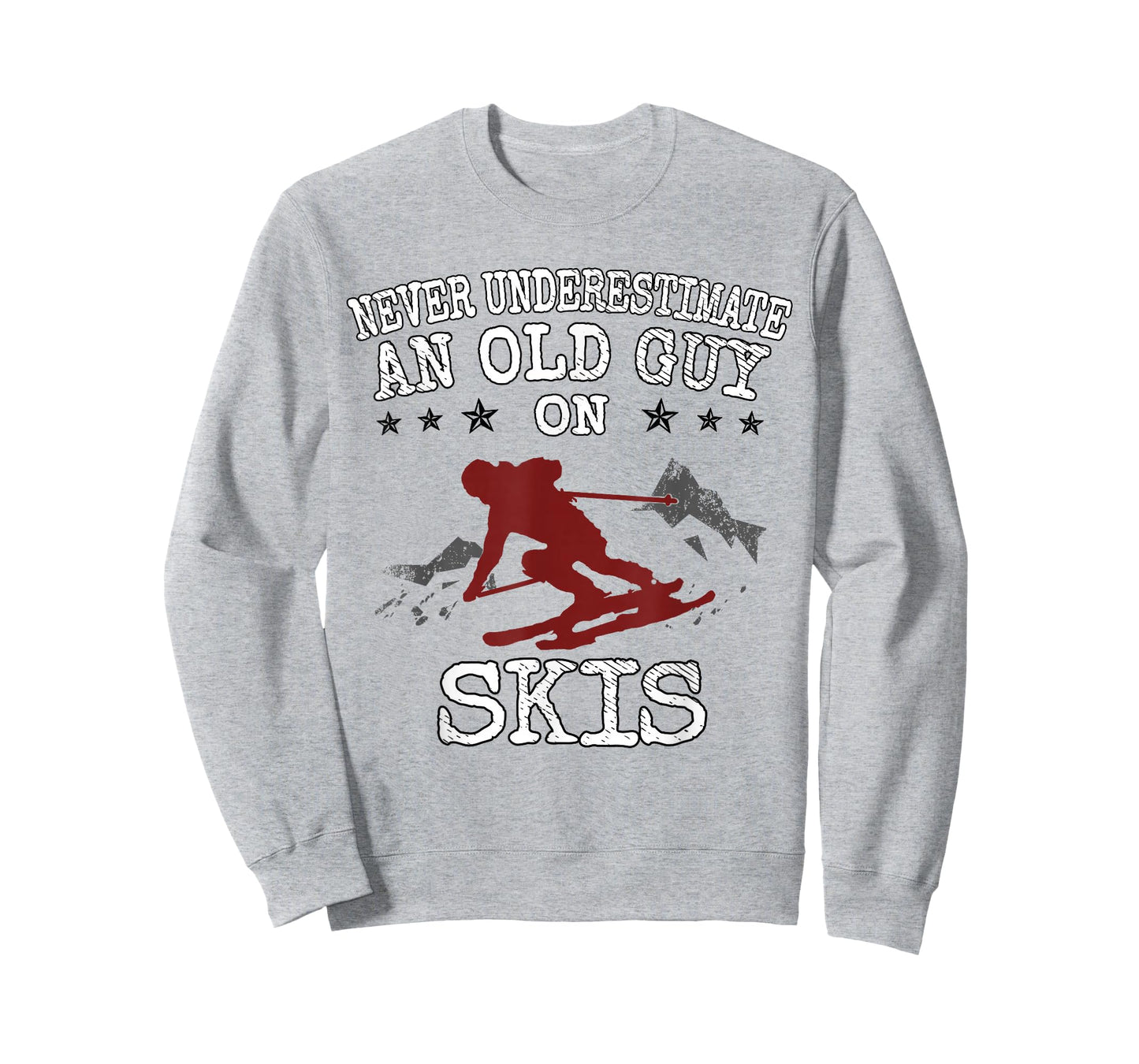 Never Underestimate an Old Guy on Skis Funny Skiing T-Shirt