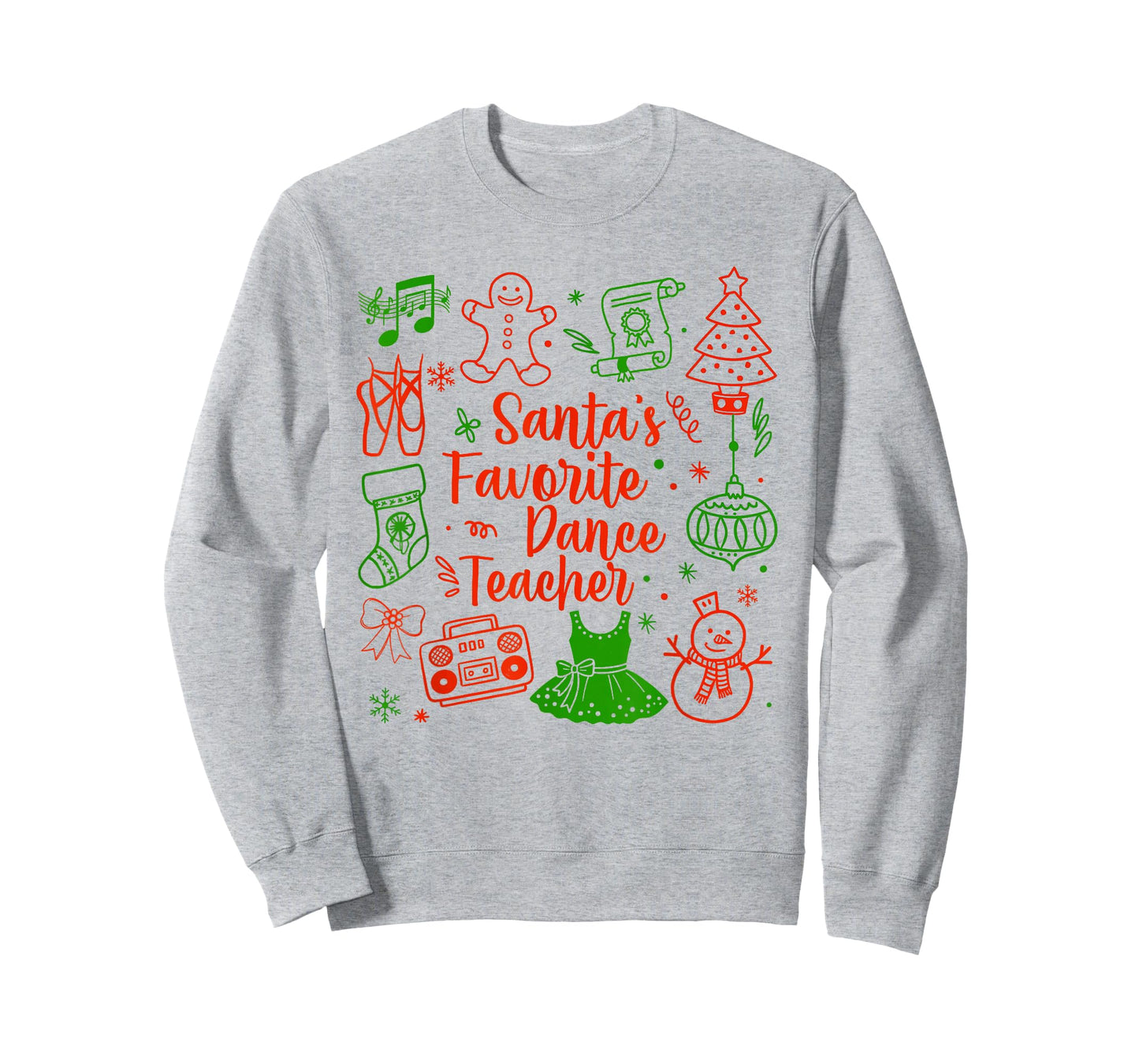 Santa's Favorite Dance Teacher Instructor Christmas Dancer T-Shirt