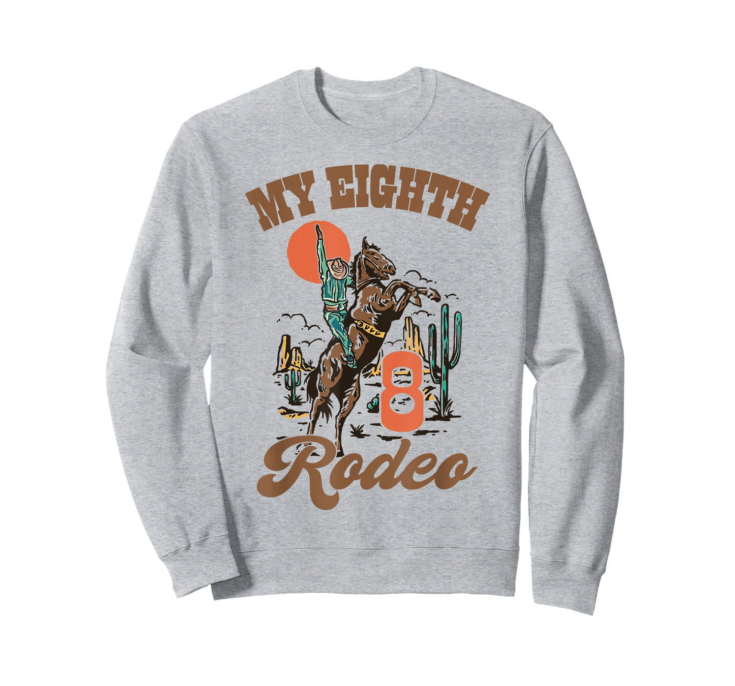 My Eight Rodeo Retro Western 8th Birthday Country Cowboy T-Shirt