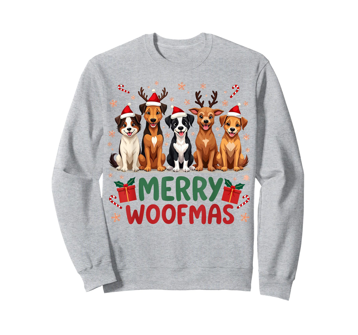 Merry Woofmas Cute Christmas Dog Mom Funny Holiday T-Shirt