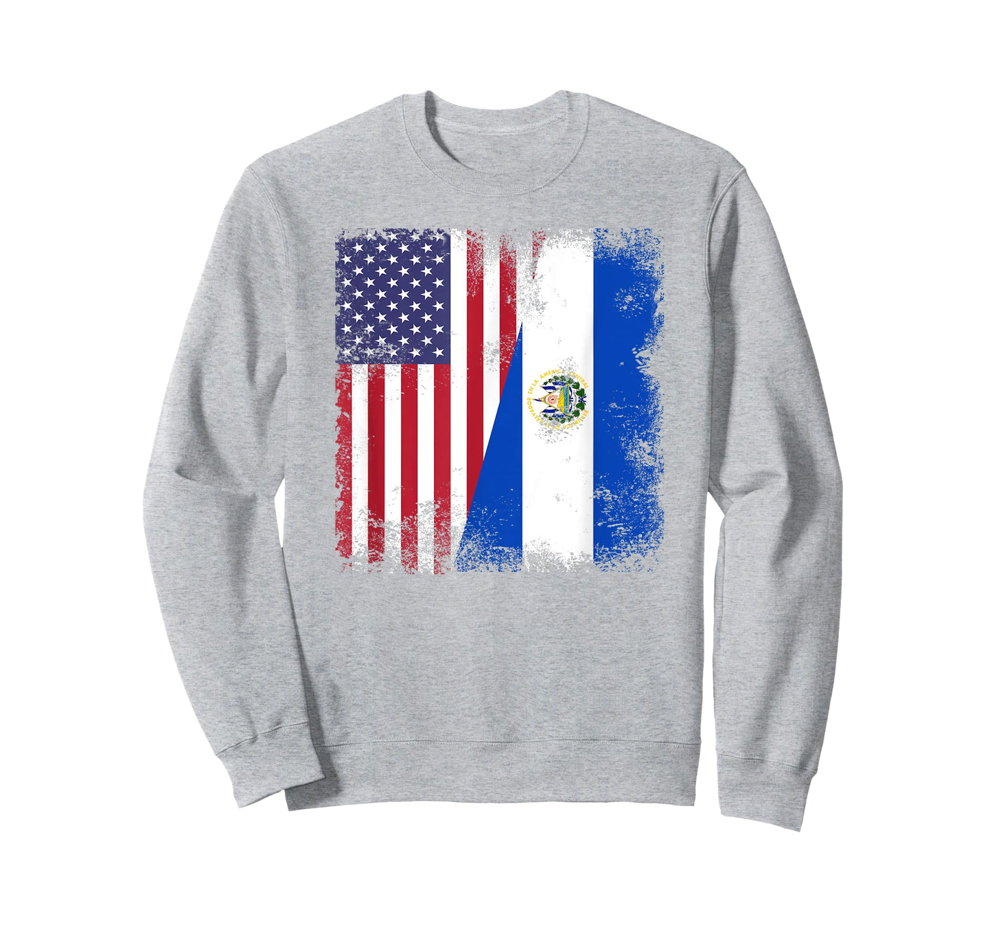Half Salvadoran Flag T-Shirt | Vintage El Salvador USA Gift T-Shirt