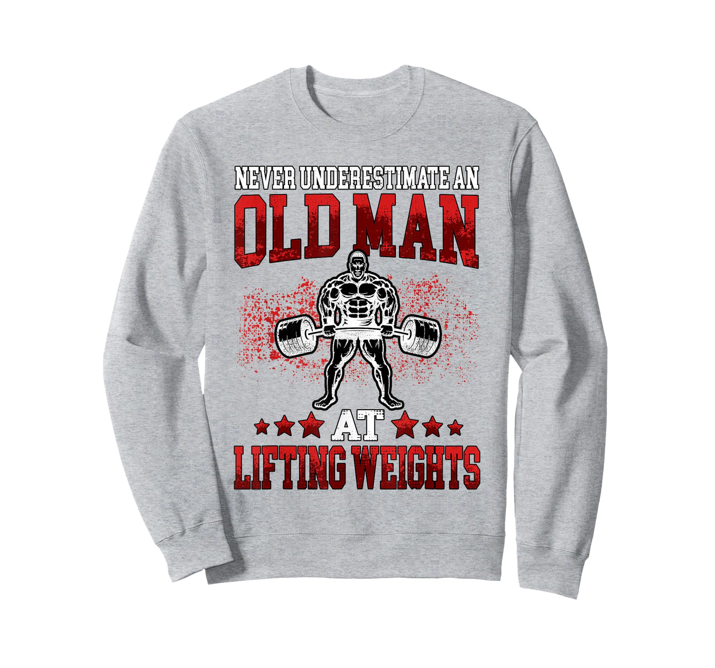 Fitness Old Man Pumping Gym Workout Gym T-Shirt