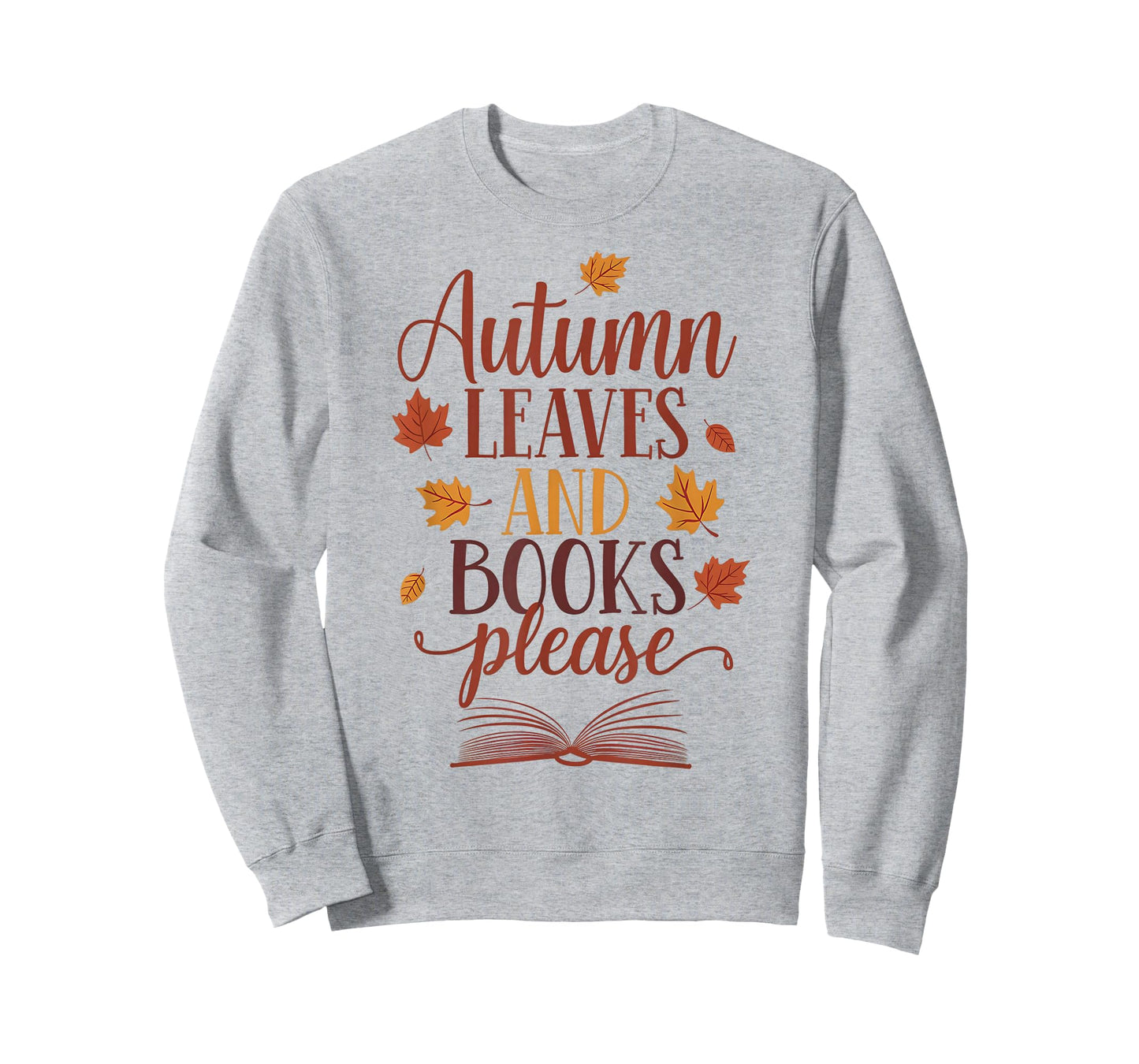 Autumn Leaves and Books Please - Cozy Vintage Fall Design T-Shirt