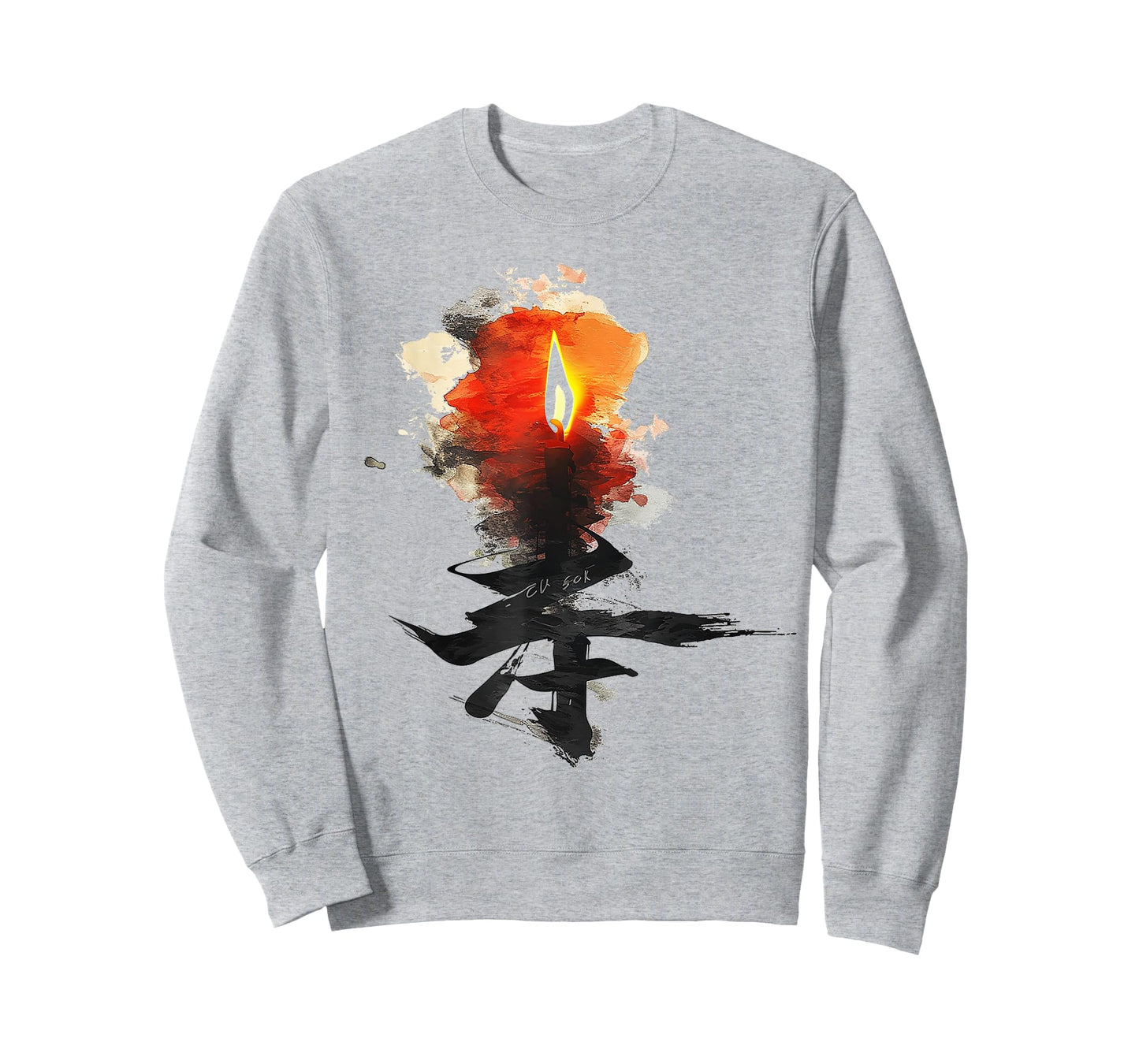 Anime Manga Abstract Motif Drawing Illustration Flame Anime T-Shirt