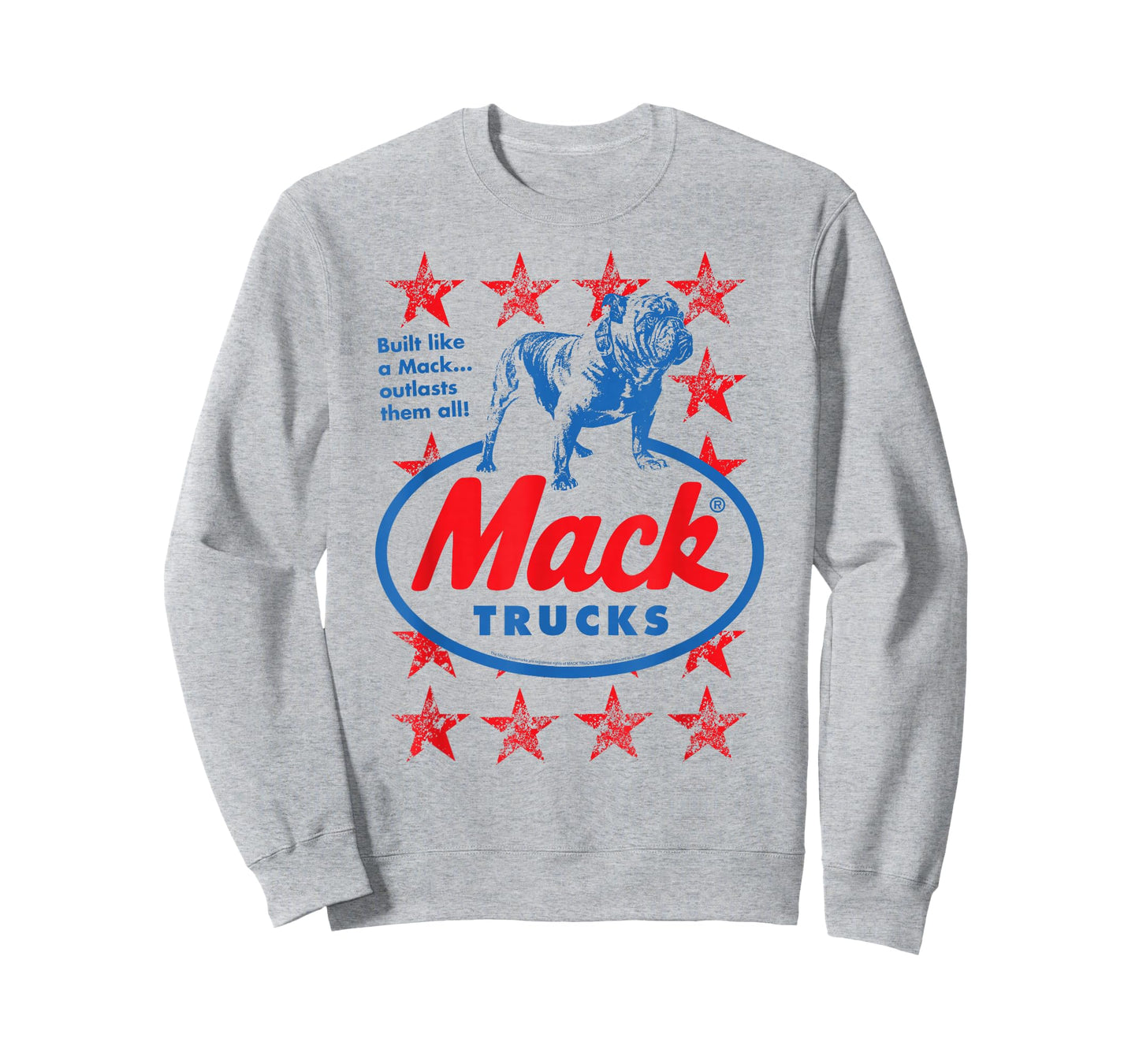 Mack Trucks Outlasts Them All Bulldog and Stars Trucker T-Shirt