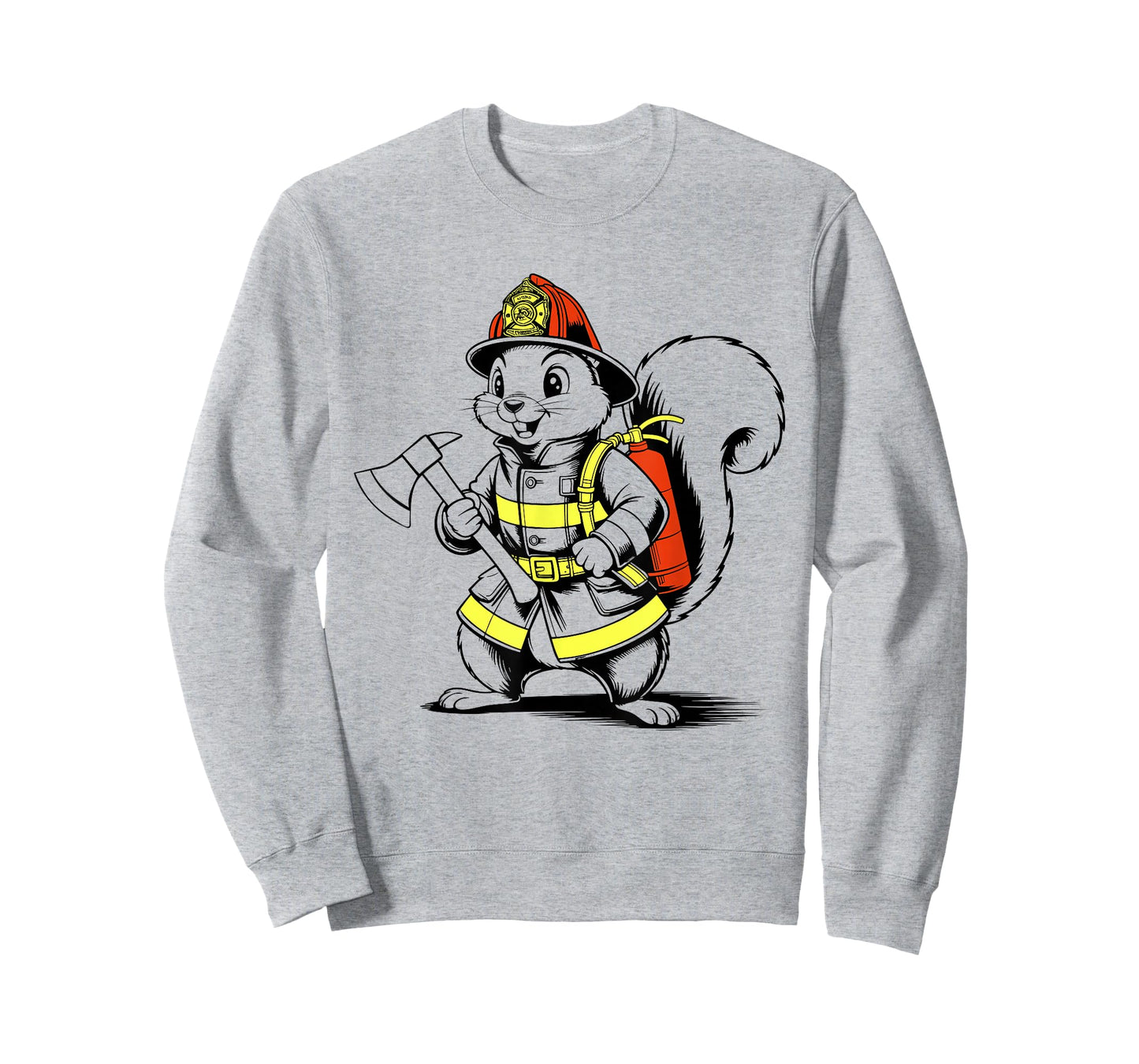 Firefighter Squirrel Fire Fighting Fireman T-Shirt