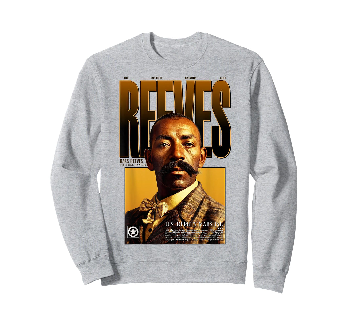 Bass Reeves Western Lawman African American Black Icon T-Shirt
