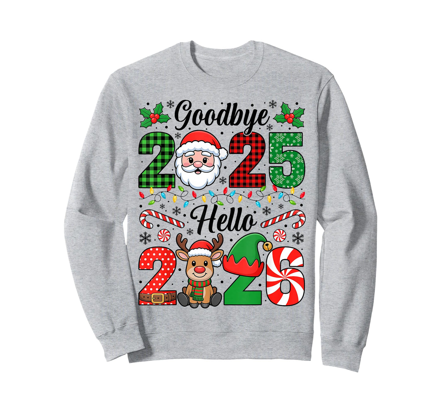 Goodbye 2025 Hello 2026 Christmas Matching Family Pajama T-Shirt