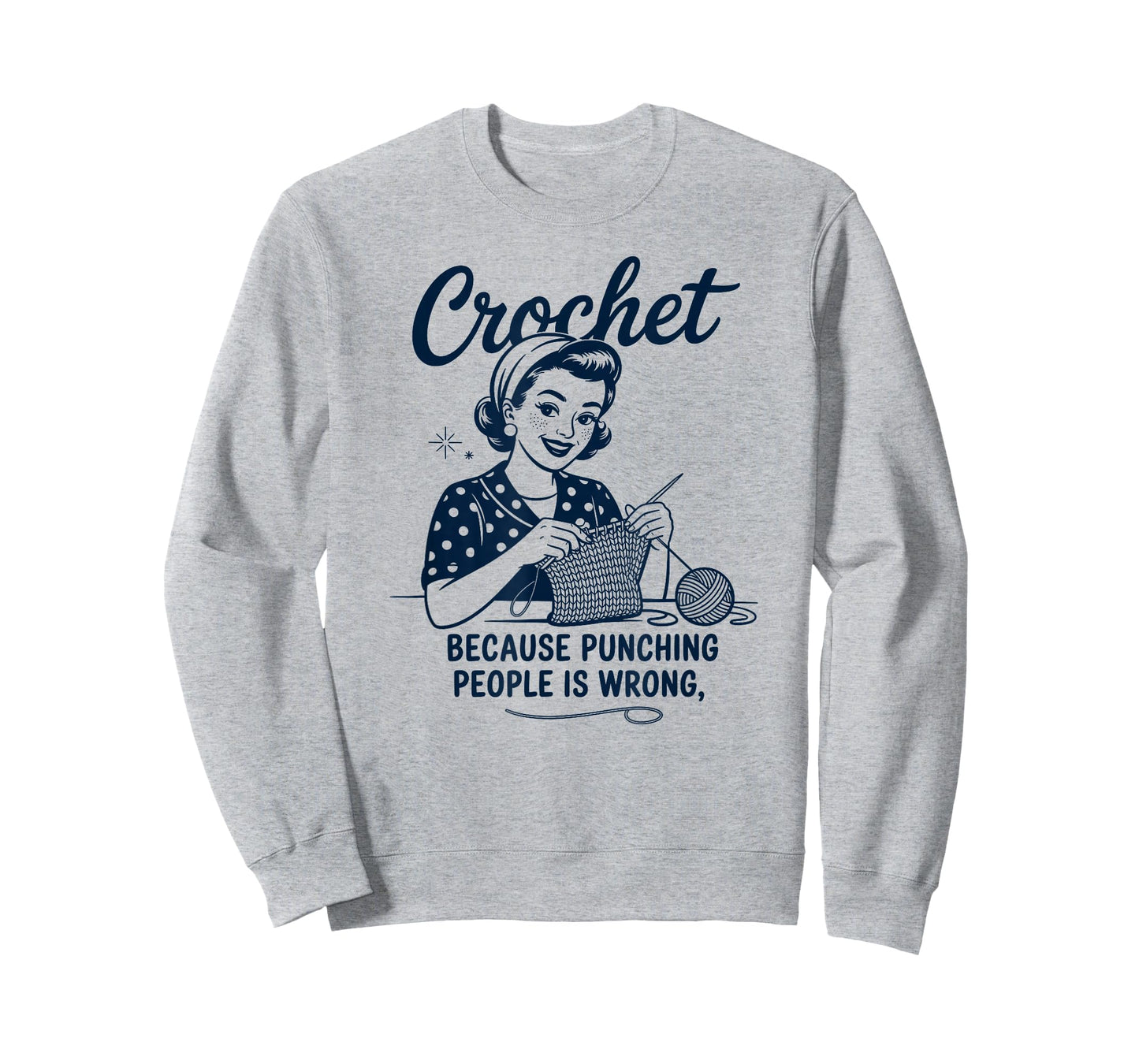 Crochet Because Punching People is Wrong T-Shirt