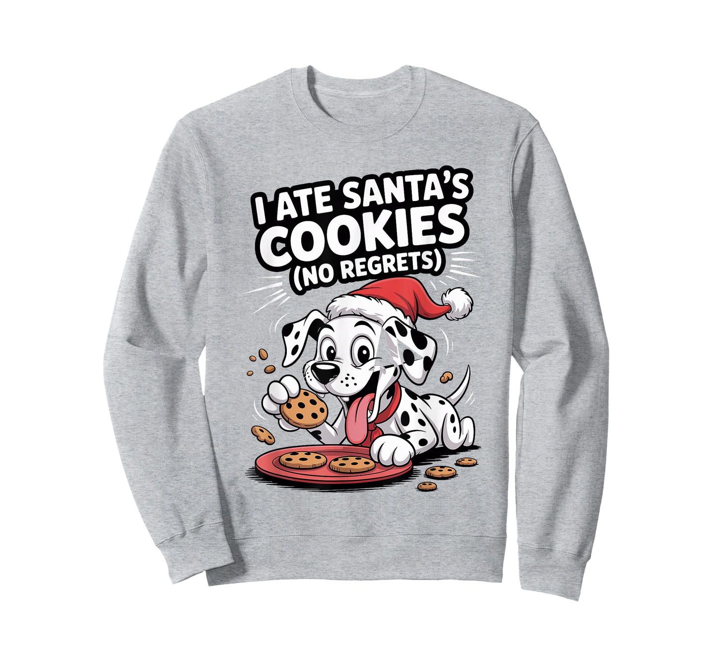 I Ate Santas Cookies Xmas Puppy Funny Christmas Dalmatian T-Shirt
