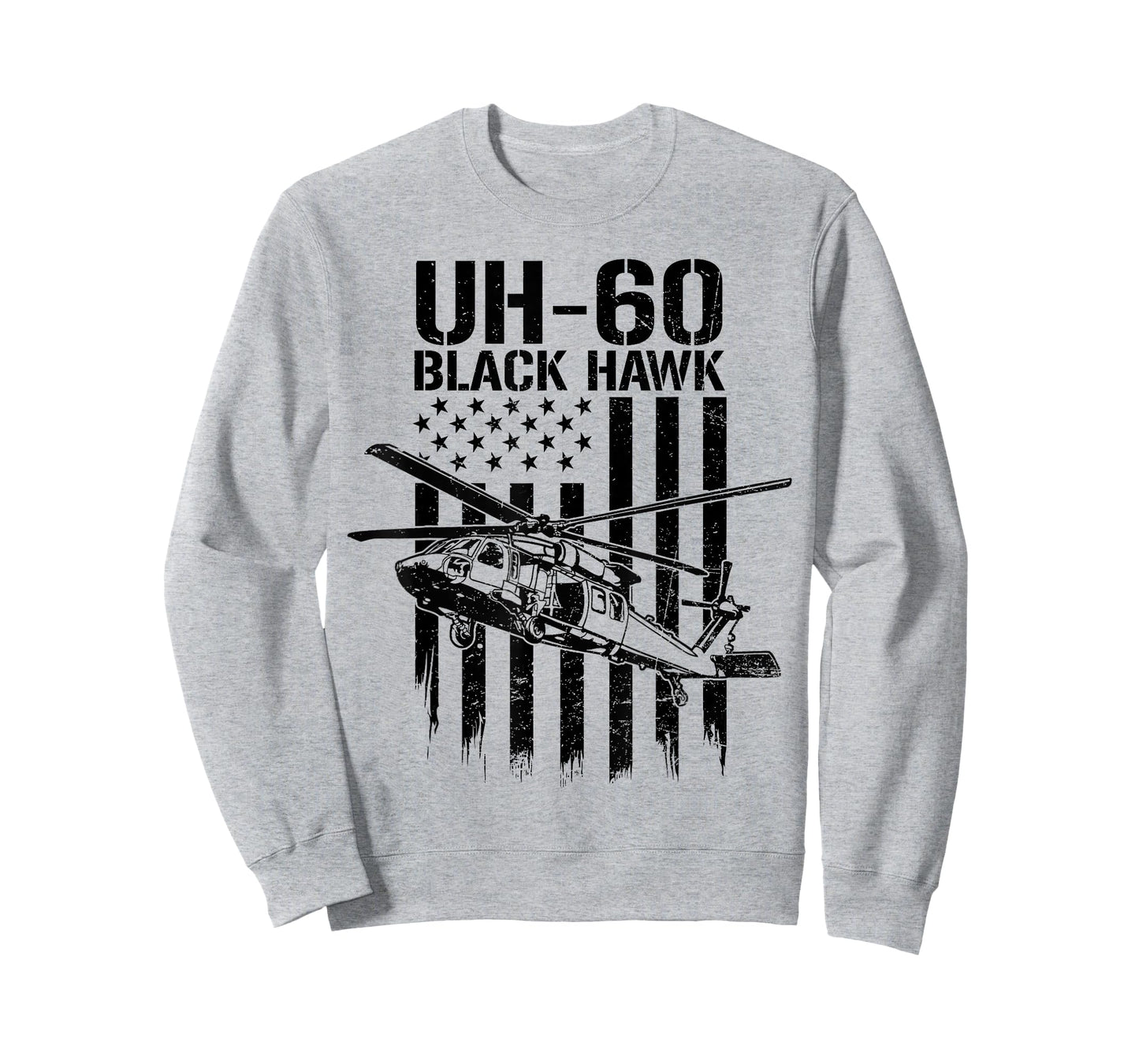 UH-60 Black Hawk Flag American Military Helicopter Aircraft T-Shirt