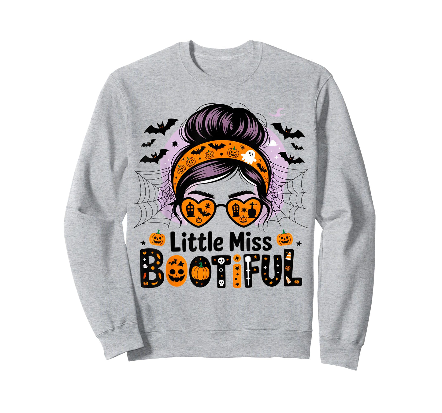 Little Miss Bootiful Messy Bun Halloween Costumes Girl Kid T-Shirt