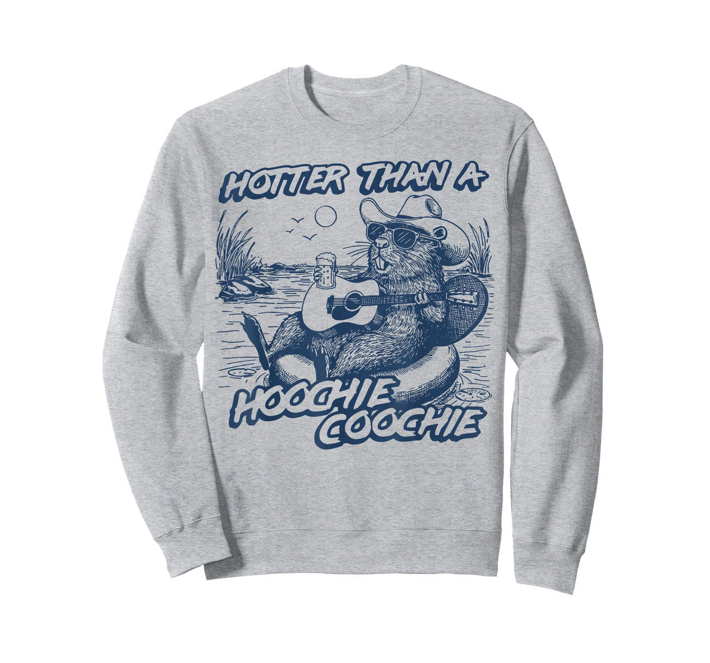 Hotter Than A Hoochie Beaver Coochie Viral Summer Vibes T-Shirt
