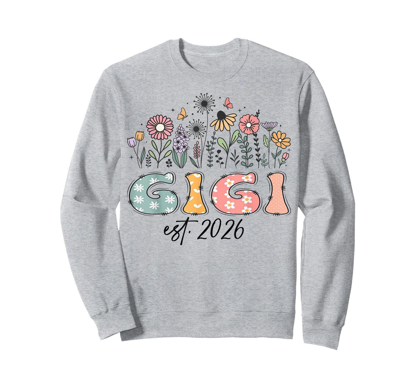 Promoted to Gigi Est. 2026 Wildflower Family Matching T-Shirt