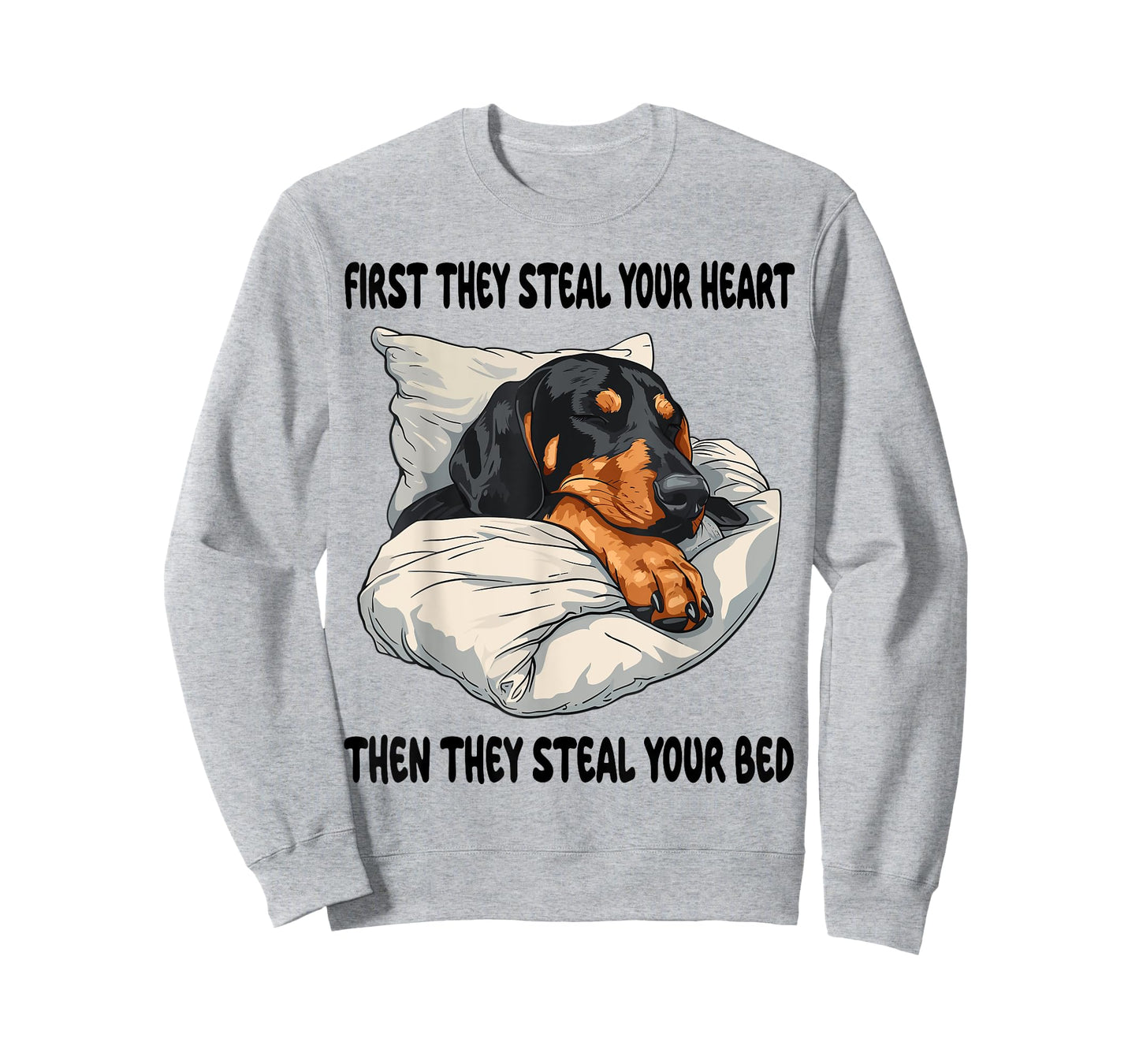 Black And Tan Coonhound Sleeping Pajamas Nightgown T-Shirt