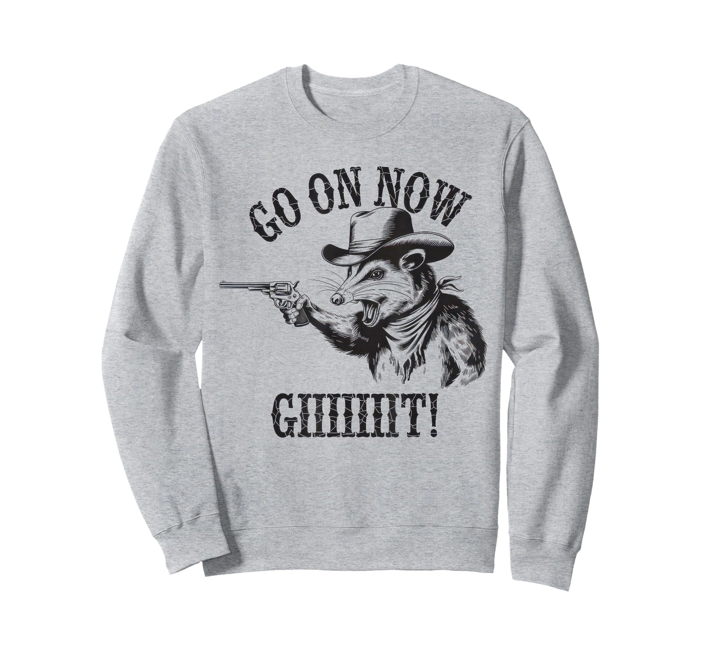 Go On Now Git Tshirt Vintage Cowboy Opossum Country Western T-Shirt