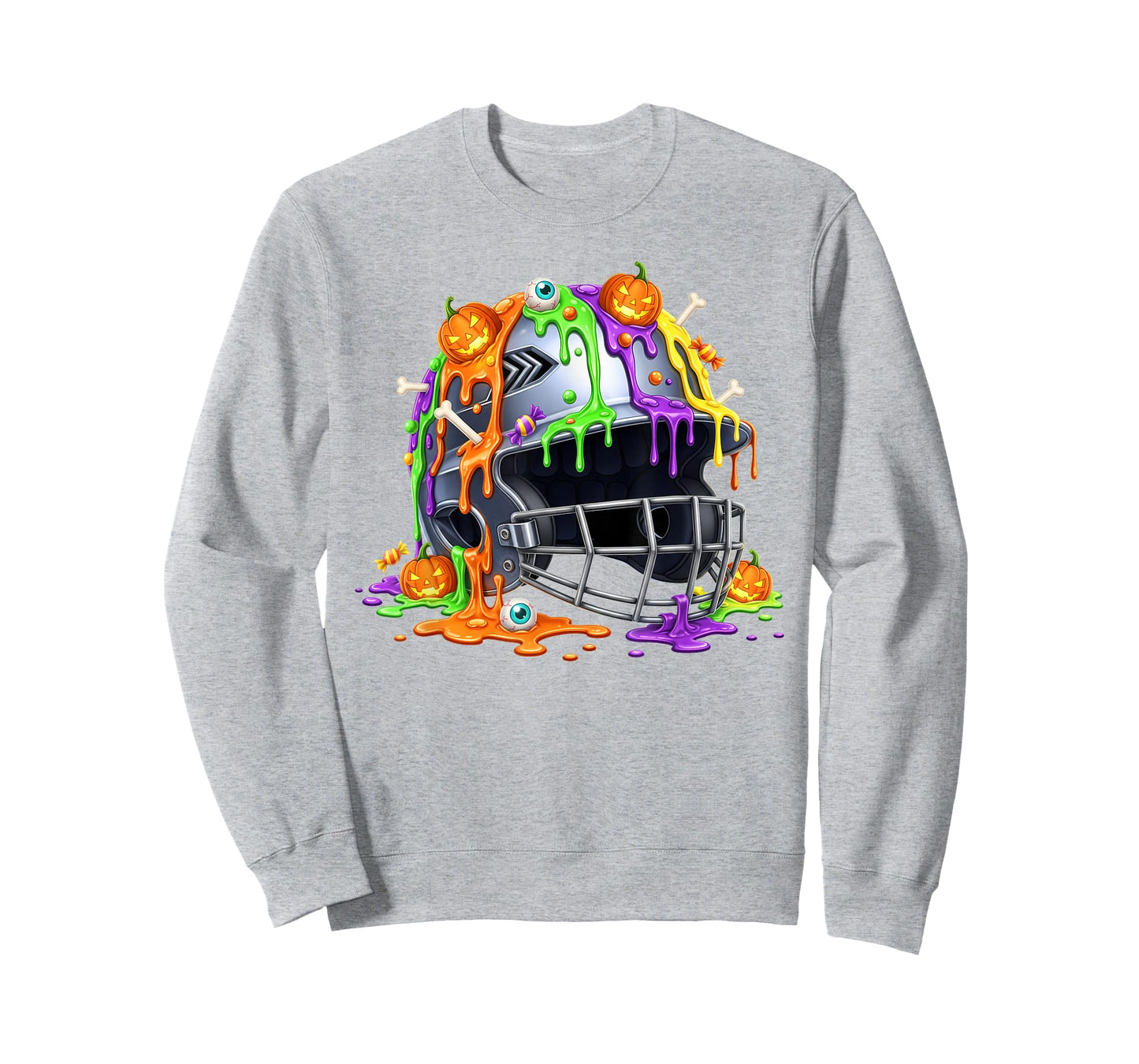 Baseball Helmet Ice Cream Drip Halloween Men Boys Youth T-Shirt