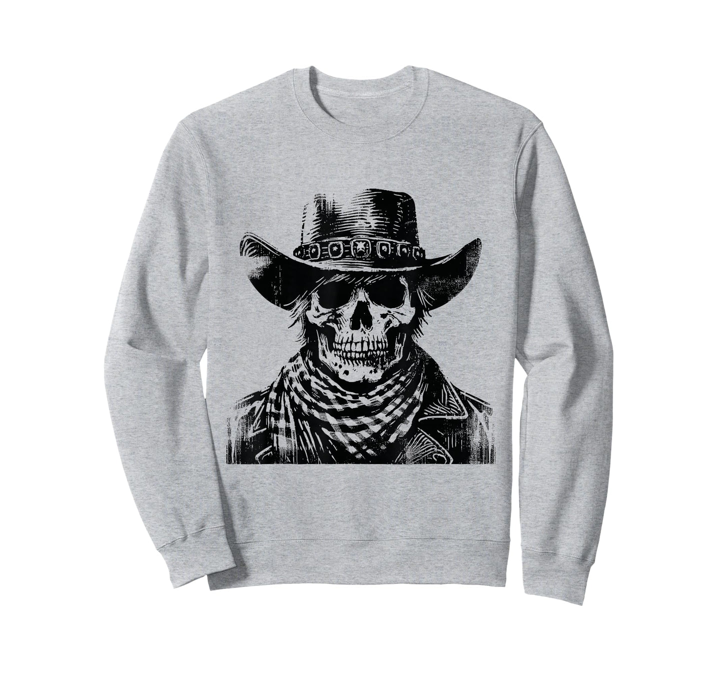 Rustic Skeleton Cowboy Western Gothic Goth Dark Aesthetic T-Shirt