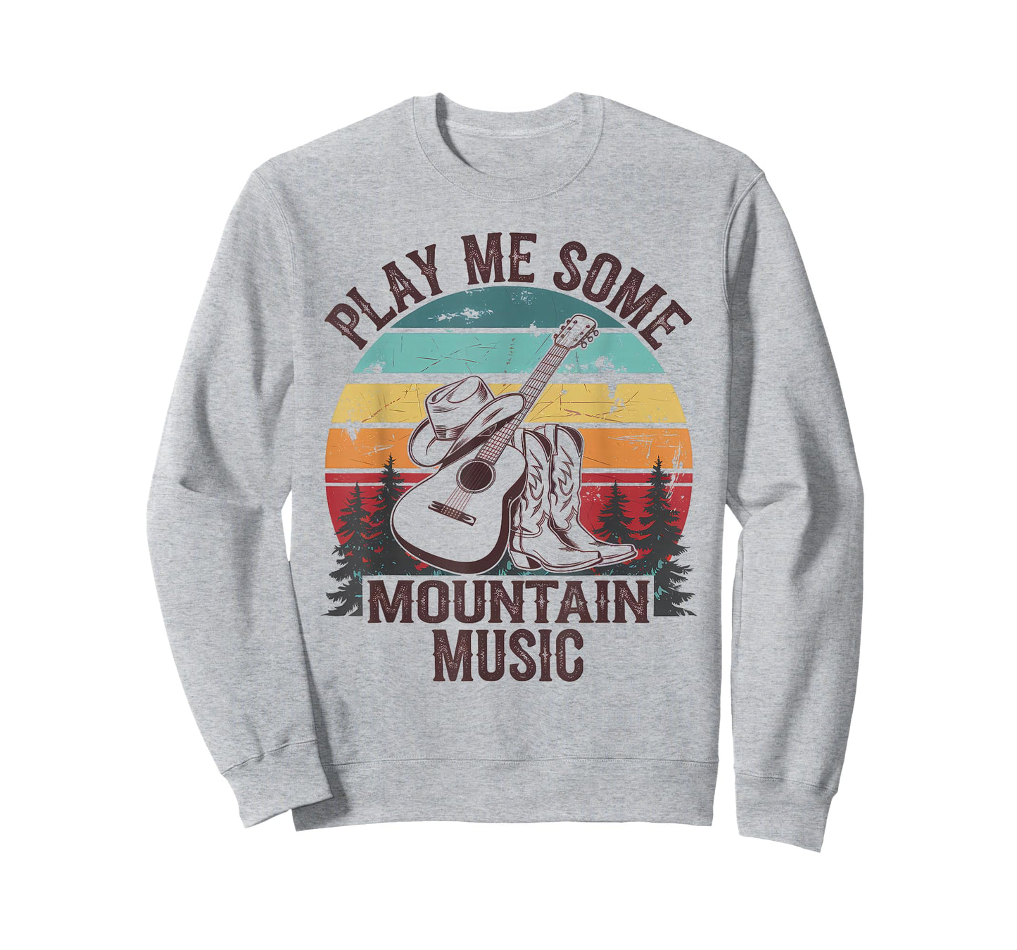 Play Me Some Mountain Music Retro Country Western T-Shirt