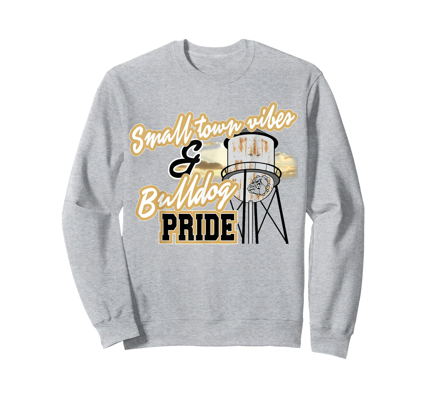 Small Town Vibes Bulldog Pride Gold Bulldogs School Spirit T-Shirt