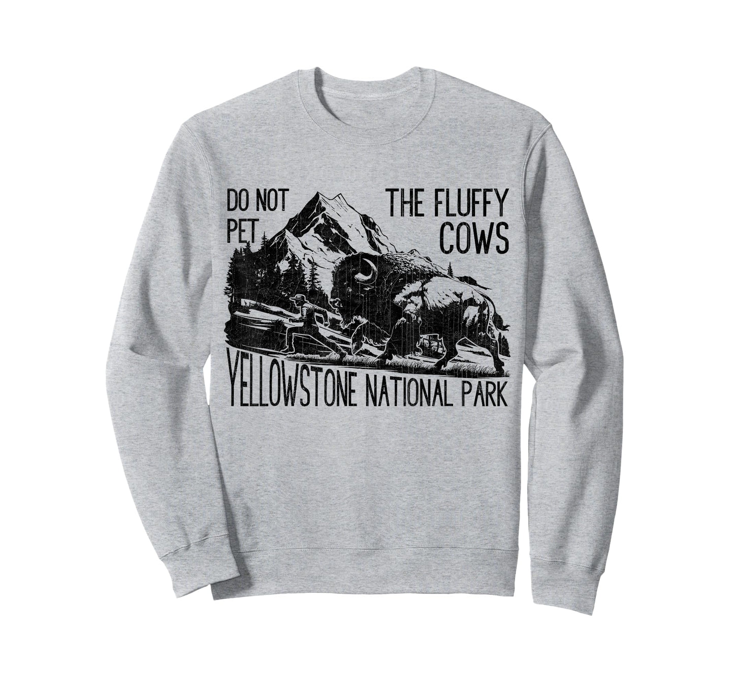 Do Not Pet The Fluffy Cows Yellowstone National Park Vintage T-Shirt