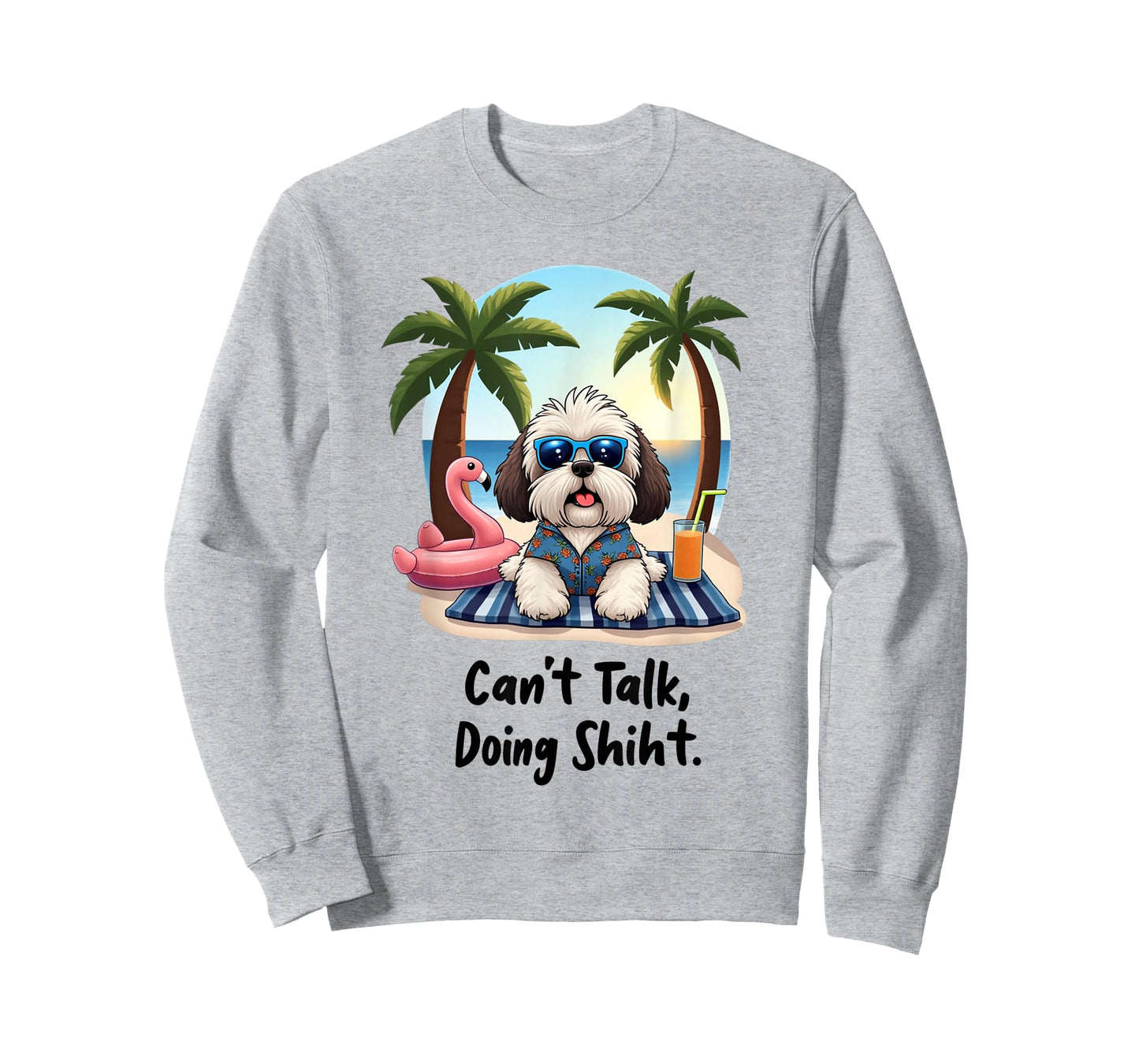 Can't Talk Doing Shiht Shih Tzu Mom Gifts Funny Shih Tzu T-Shirt