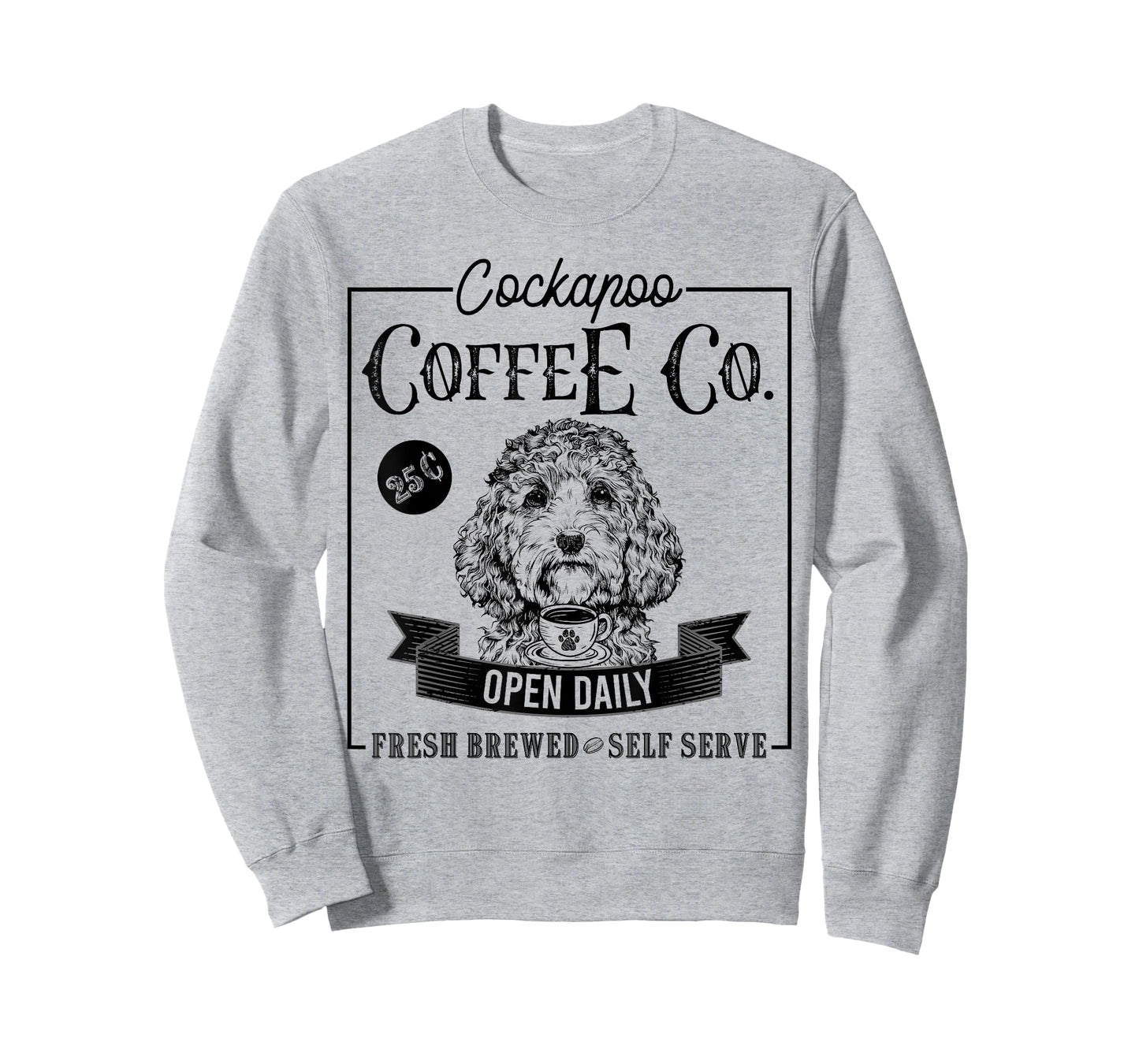 Retro Cockapoo Coffee Funny Doodle Dog Mom Coffee Lover T-Shirt