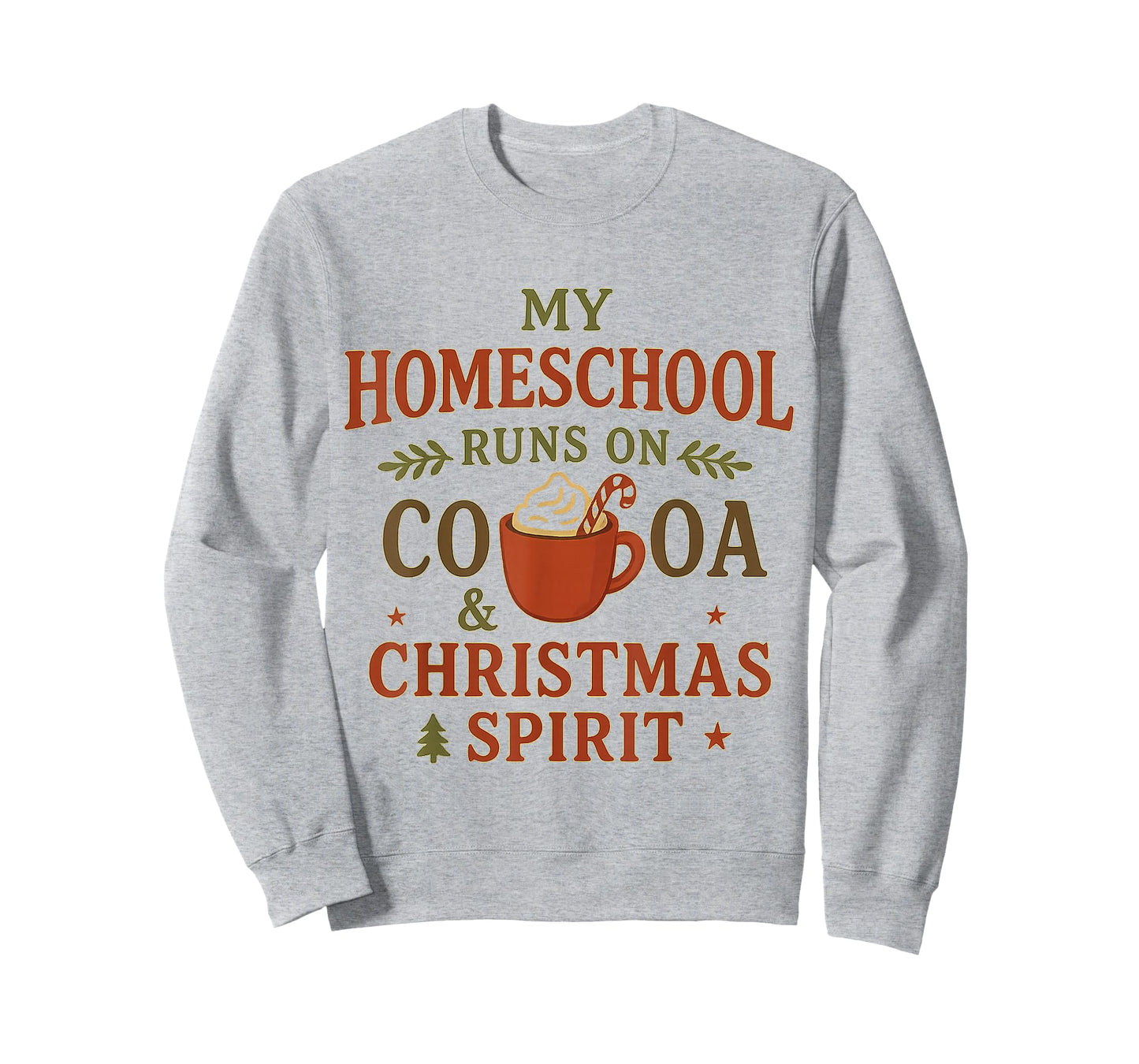 Homeschool Mom Christmas Cocoa Holidays Proud Mama T-Shirt