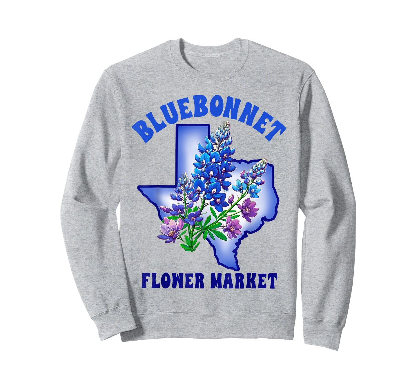 Texas State Texas Hometown Travel Bluebonnet Flowers Market T-Shirt