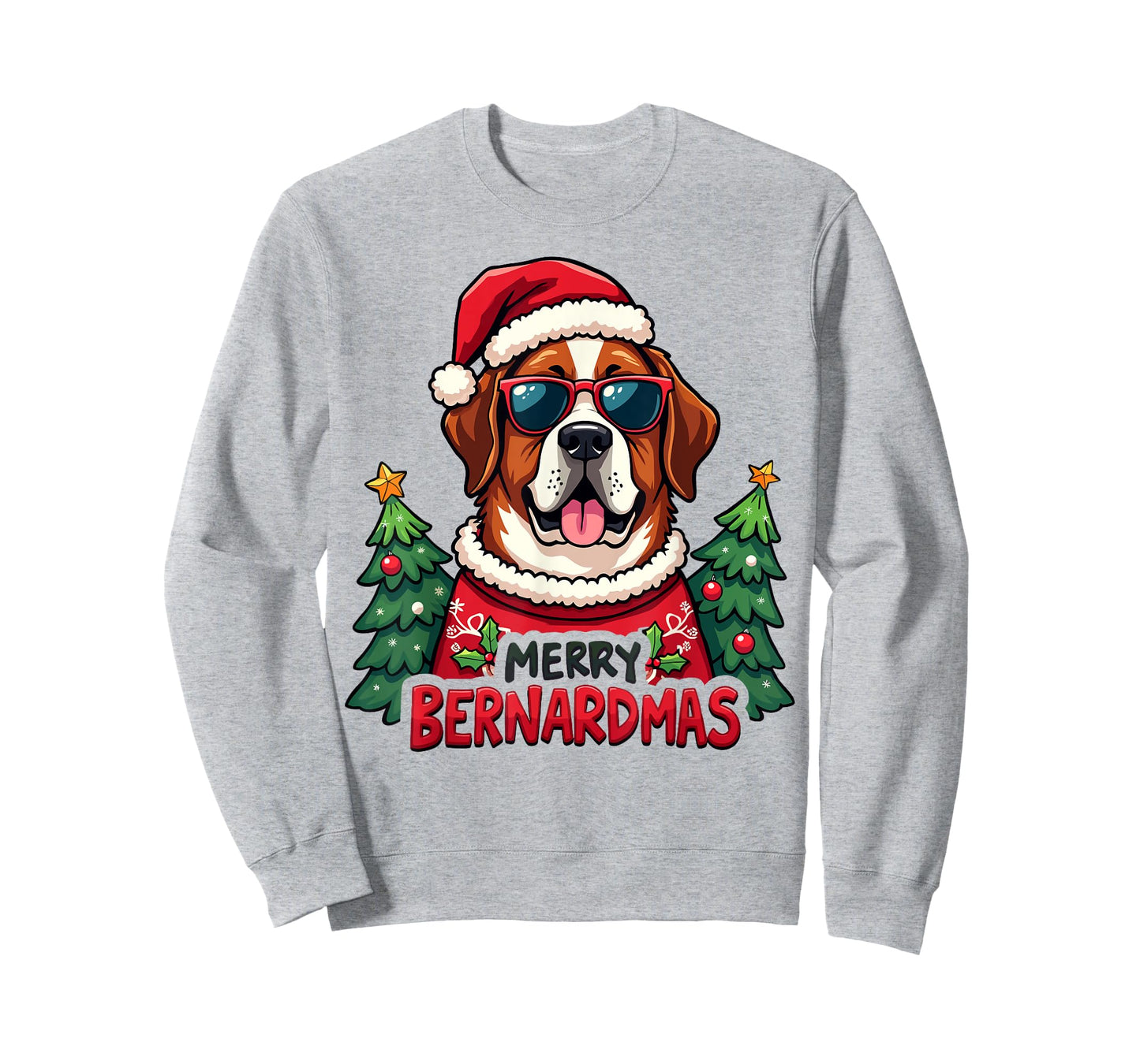 Merry Bernardmas Cute Saint Bernard Christmas Holiday T-Shirt