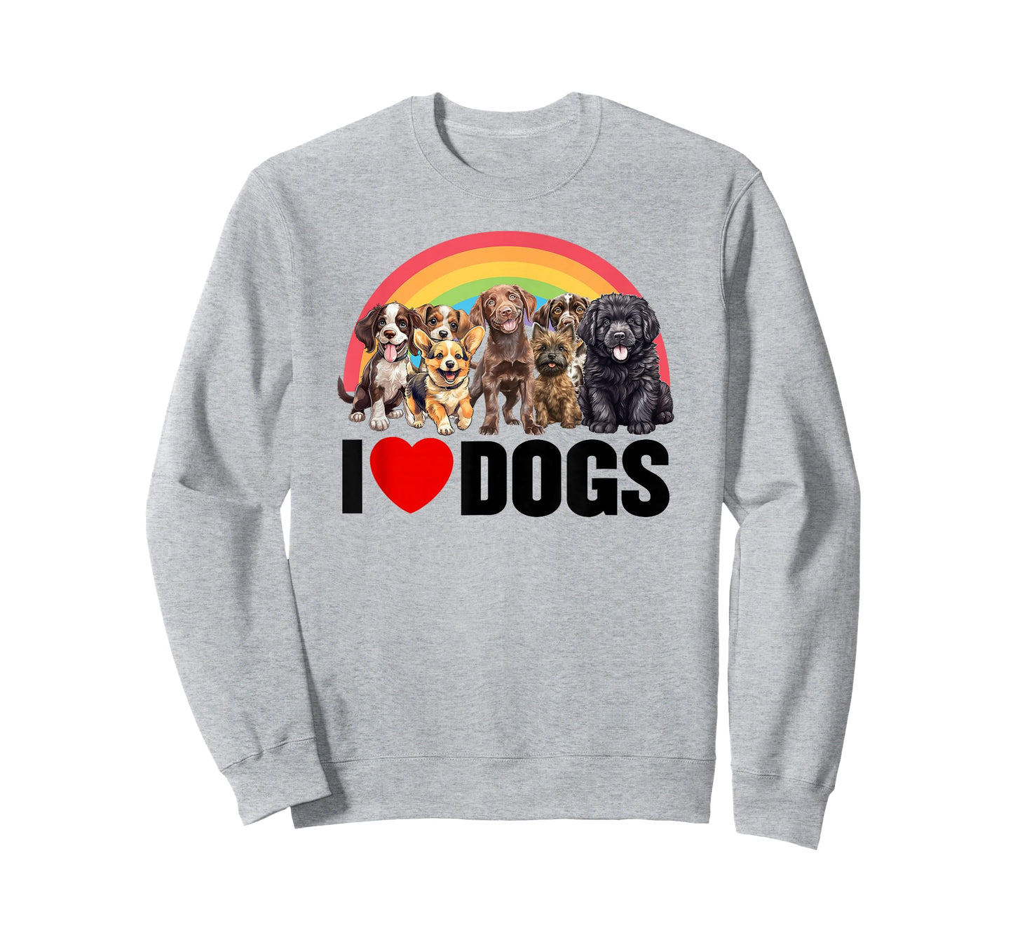 I Love Dogs Shirt, Cute Rainbow Shirt, Funny I Heart Dogs T-Shirt