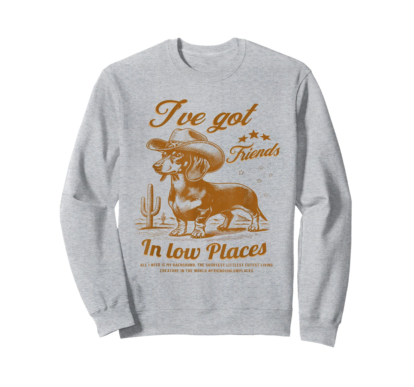 I've Got Friends In Low Places Funny Dachshund Western Shirt T-Shirt