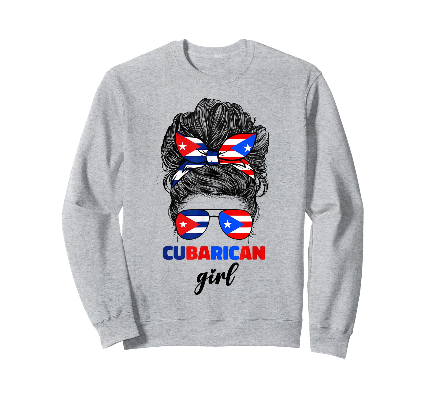 Half Cuban And Puerto Rican Rico Cuba Flag Cubarican Girl T-Shirt