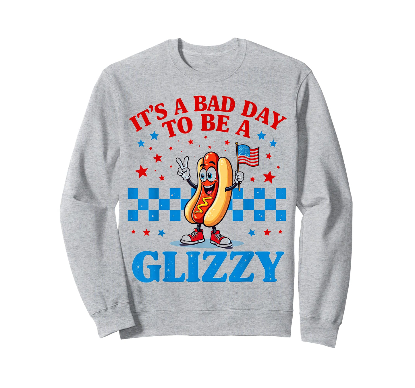 Funny Hot Dog Glizzy 4th of July 2025 Patriotic USA Flag Fun T-Shirt