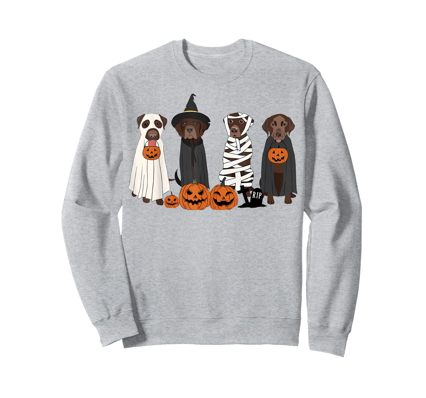 Halloween Brown Labrador Ghost Spooky Chocolate Lab Dog Mama T-Shirt