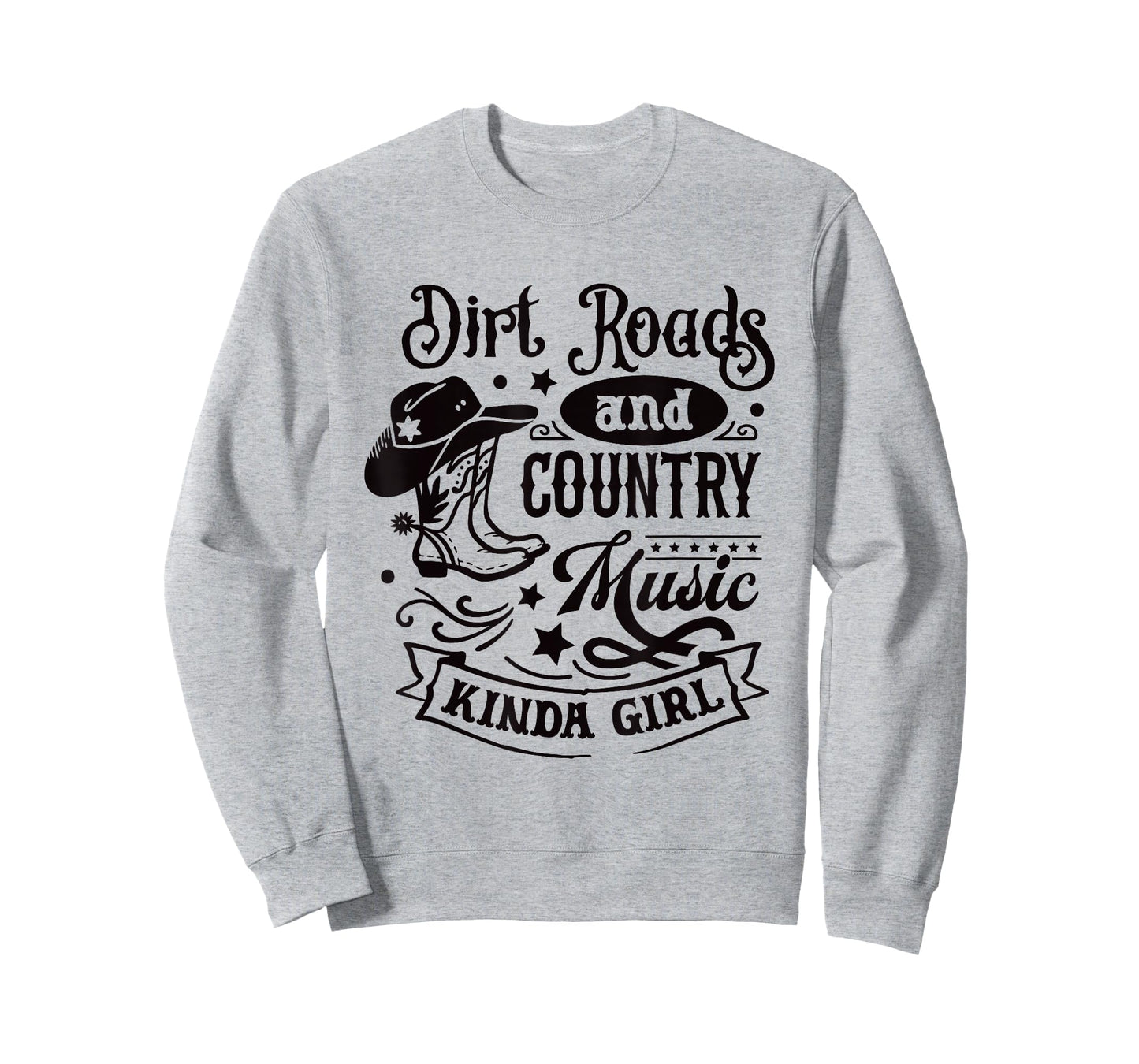 Dirt Roads Country Music Kinda Girl / Cowgirl Southern Quote T-Shirt
