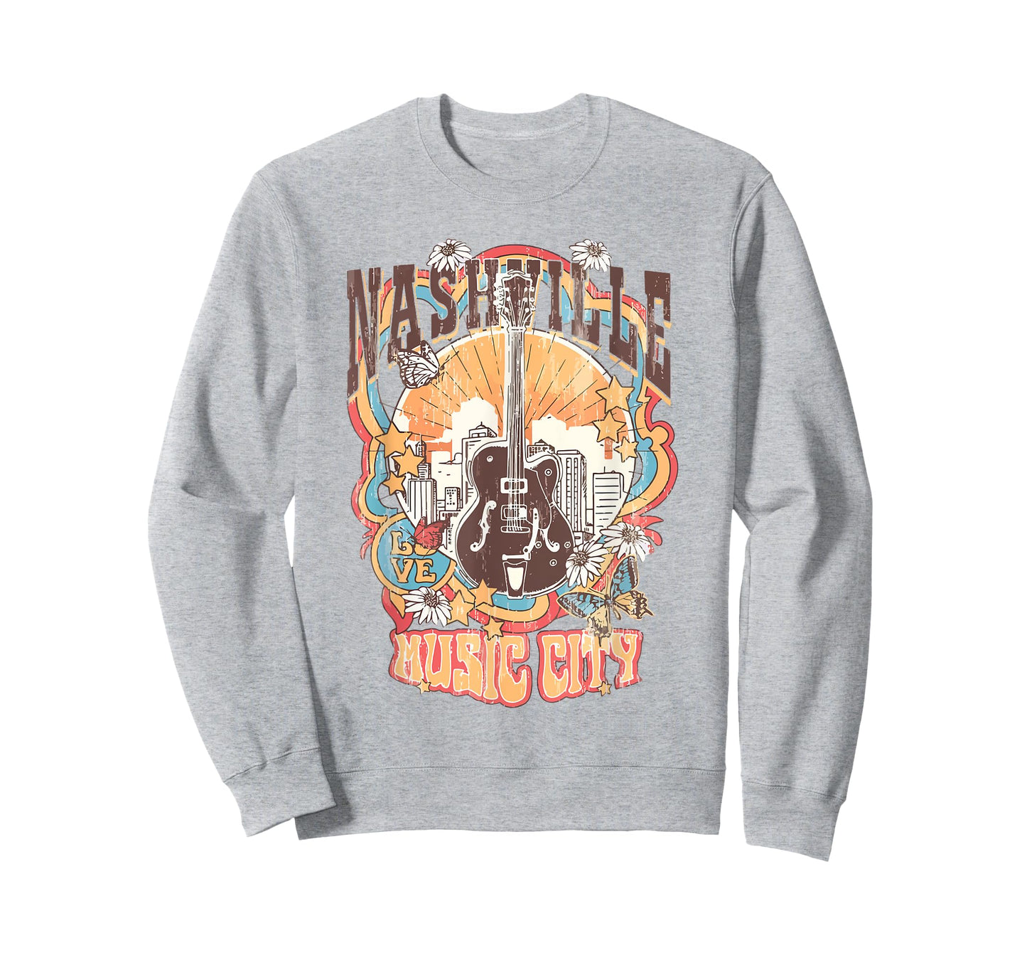 Nashville Tennessee Guitar Country Music City Guitarist Gift T-Shirt