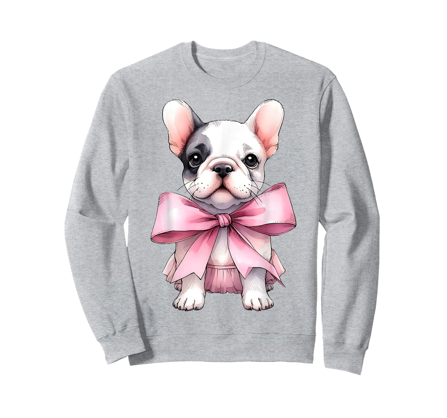 Coquette Bow French Bulldog Dog Frenchie Mom Pink Ribbon Mom T-Shirt
