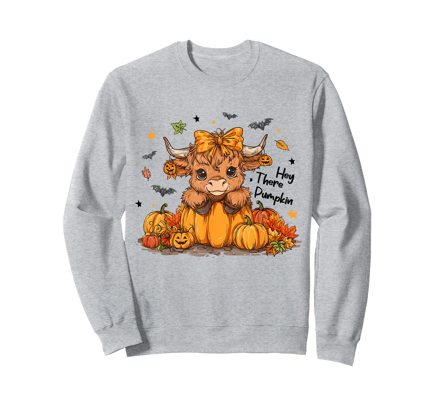 Hey There Pumpkin Halloween Highland Cow Lover Cow Farm T-Shirt