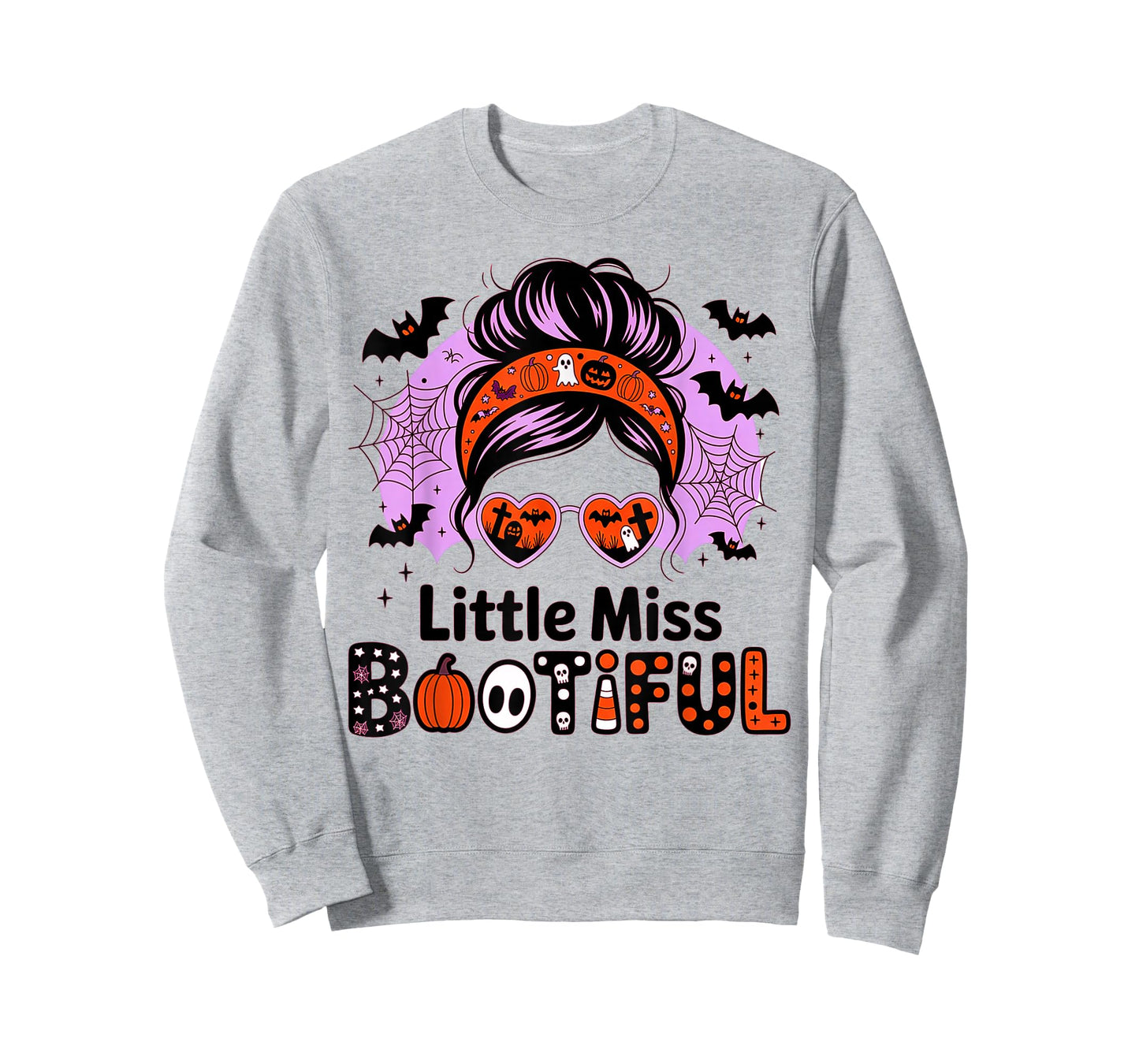 Little Miss Bootiful Messy Bun Halloween Costumes Girl Kid T-Shirt
