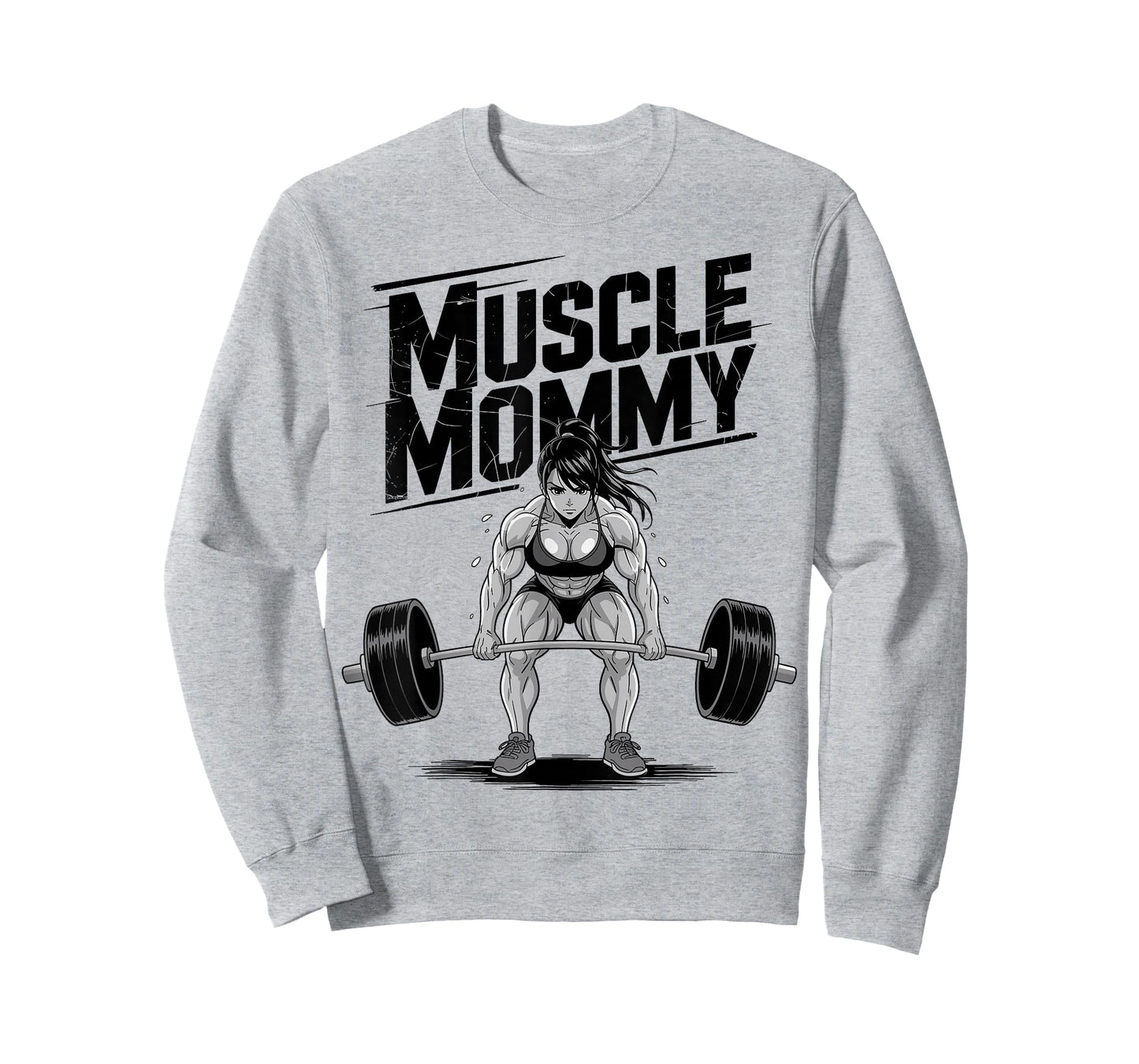Anime Muscle Mommy Weightlifting Fitness Girl Aesthetic T-Shirt